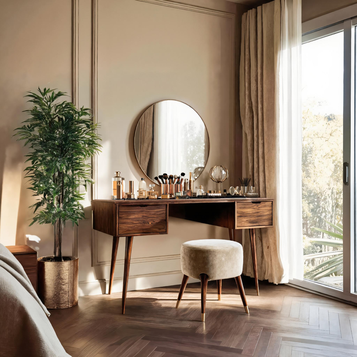 Mid Century Handmade Vanity Table For Bedroom