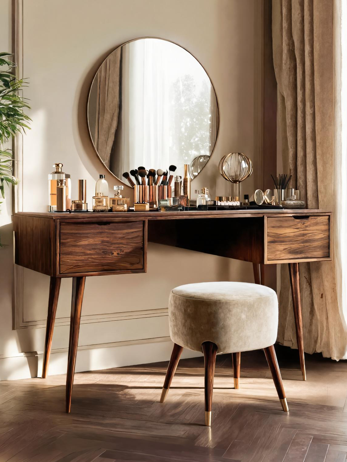 Mid Century Handmade Vanity Table For Bedroom