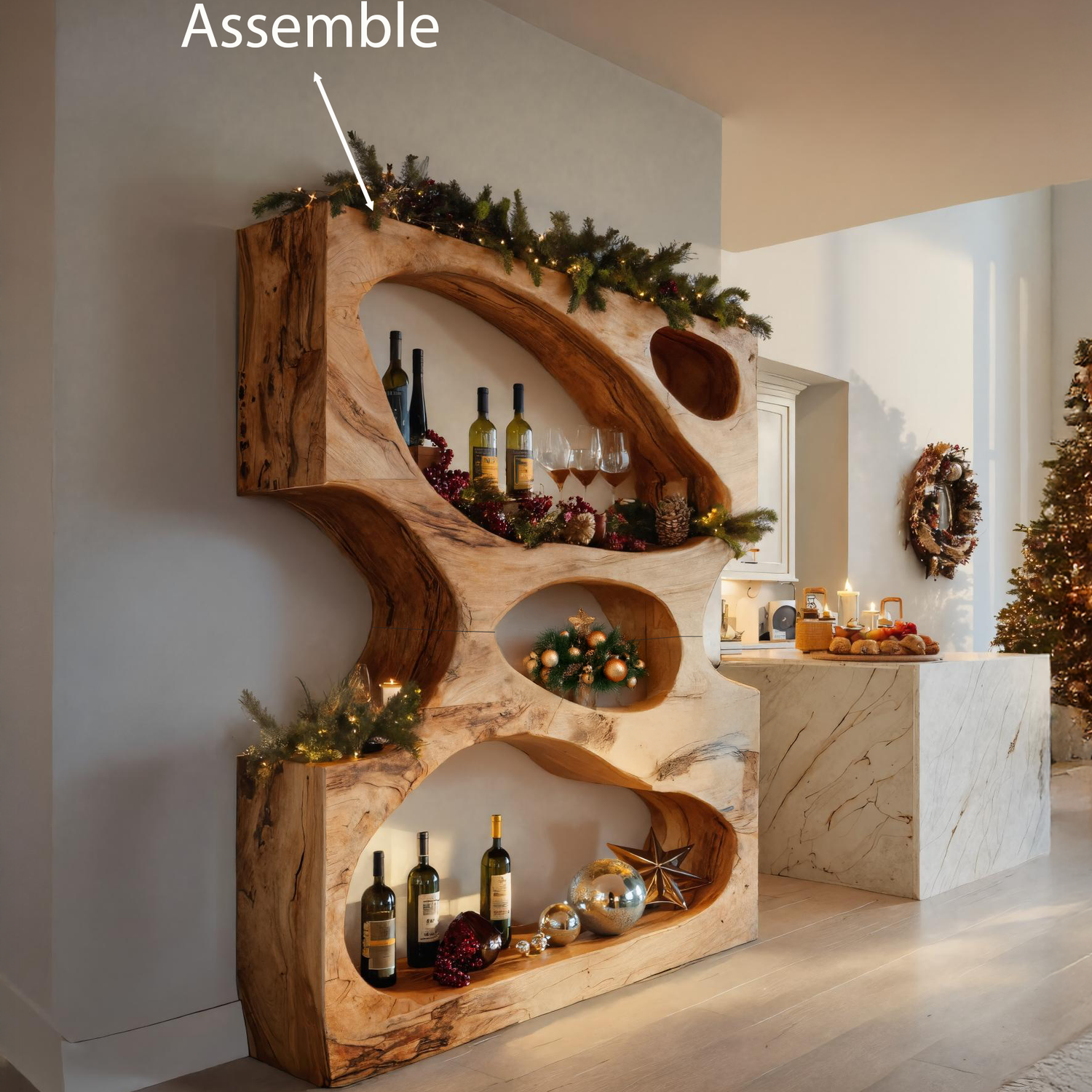 Christmas Handmade Sculptural Display Stand For Dining Room