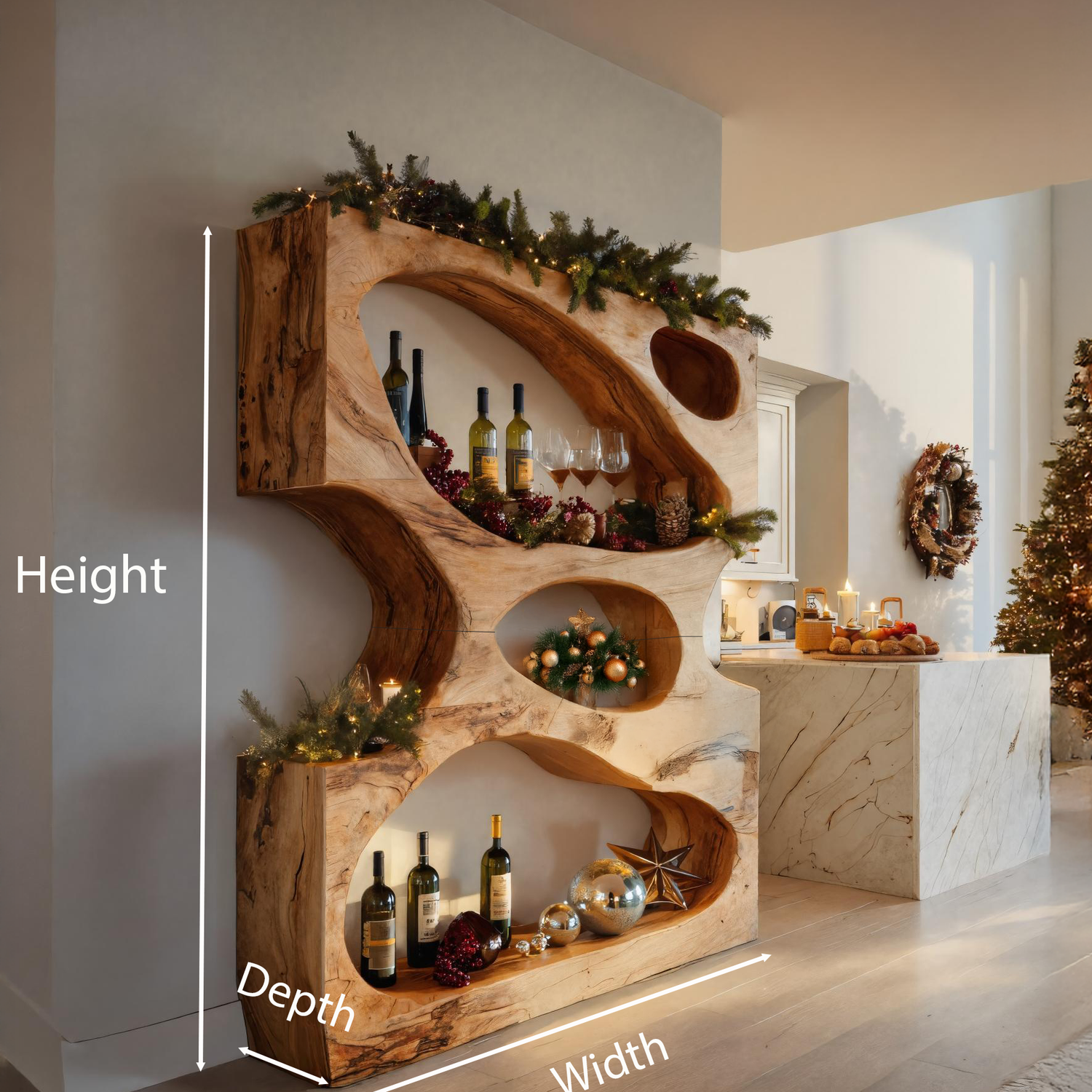 Christmas Handmade Sculptural Display Stand For Dining Room