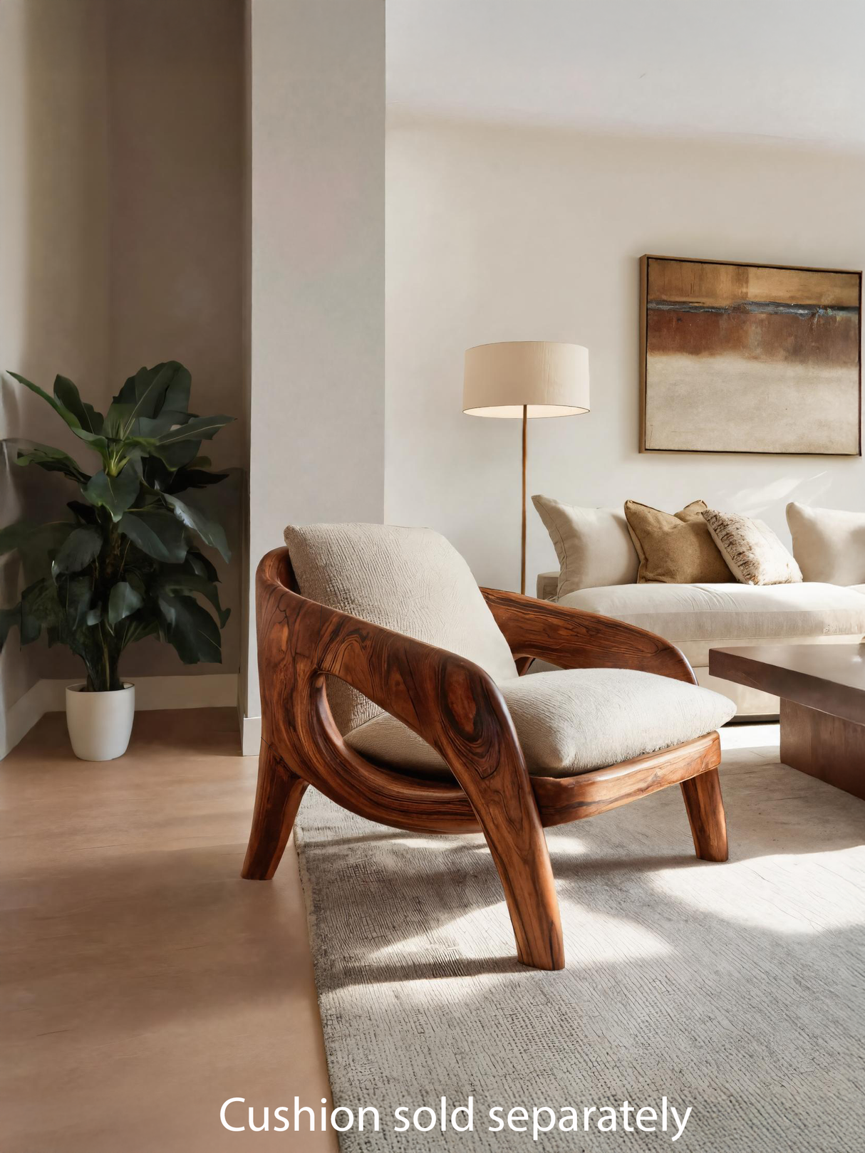 Contemporary Sculptural Lounge Chair For Living Room