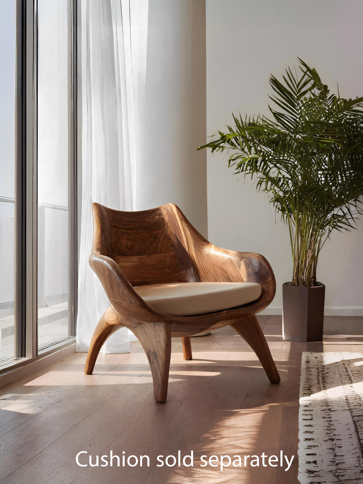 Modern Sculptural Lounge Chair For Living Room