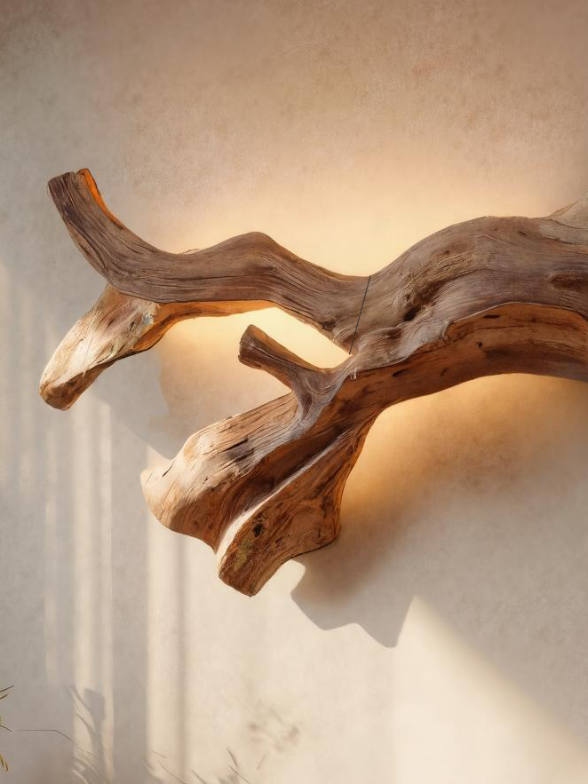 Rustic Natural Wall Lamp For Hallway