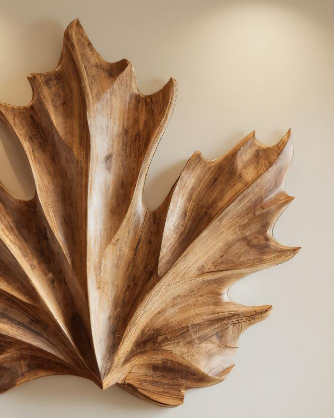 Large Sculptural Leaf Wall Art For Living Room