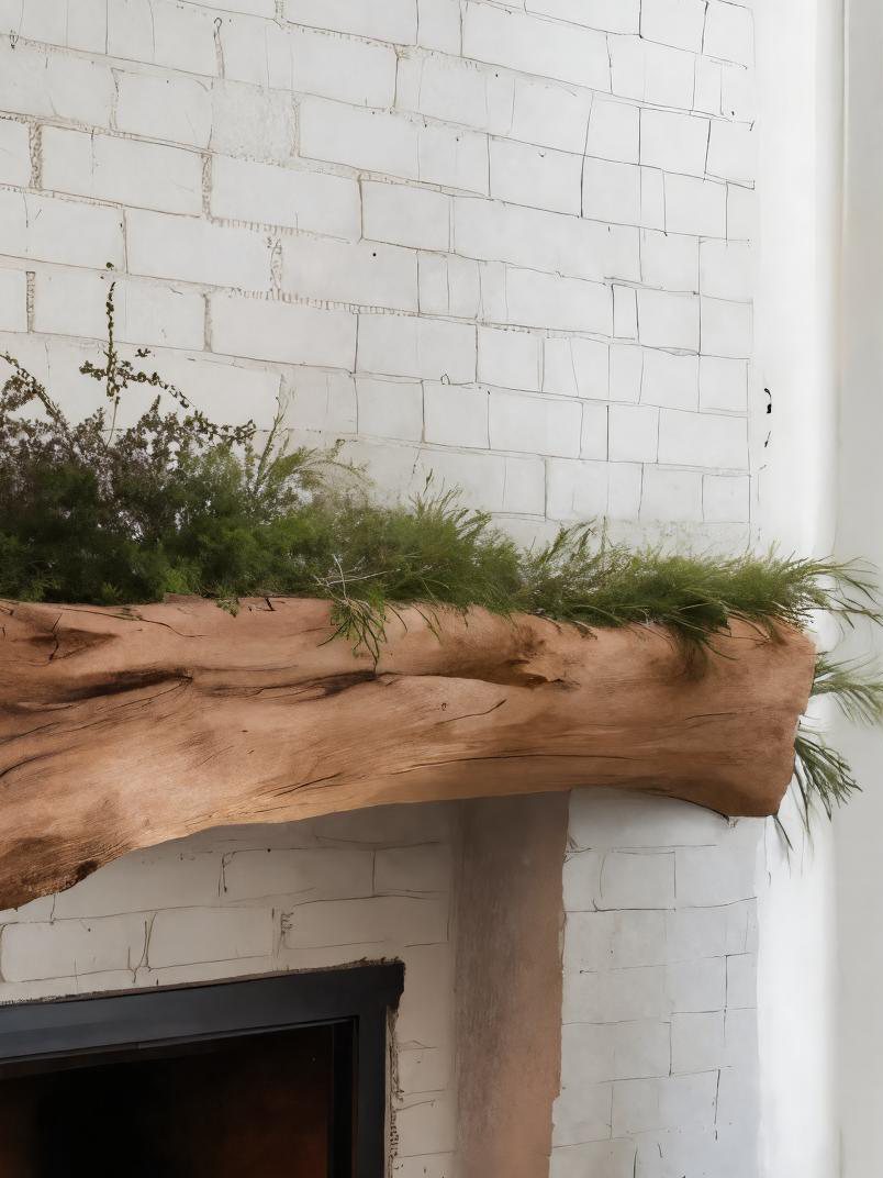 Rustic Fireplace Mantel Beam For Holiday Decoration