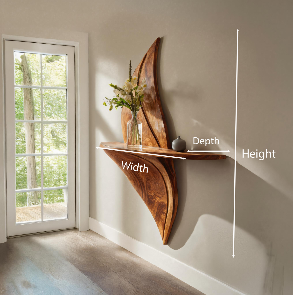 Modern Hallway Accent Shelf For Home Decor