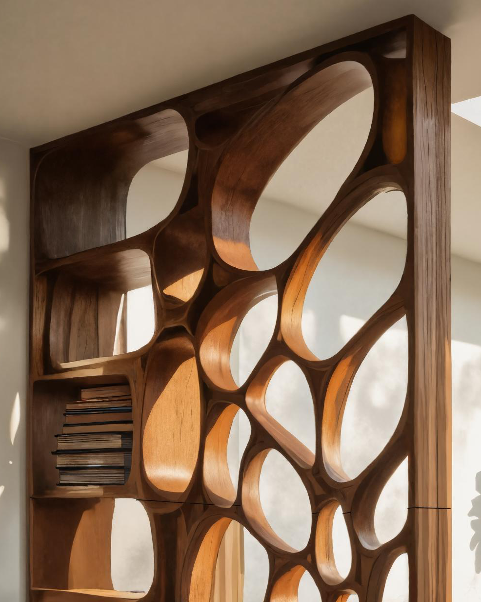 Modern Openwork Divider For Living Room Or Office