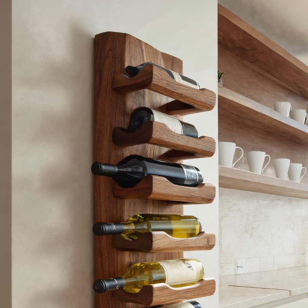 Modern Wall Wine Rack For Minimal Home Decor