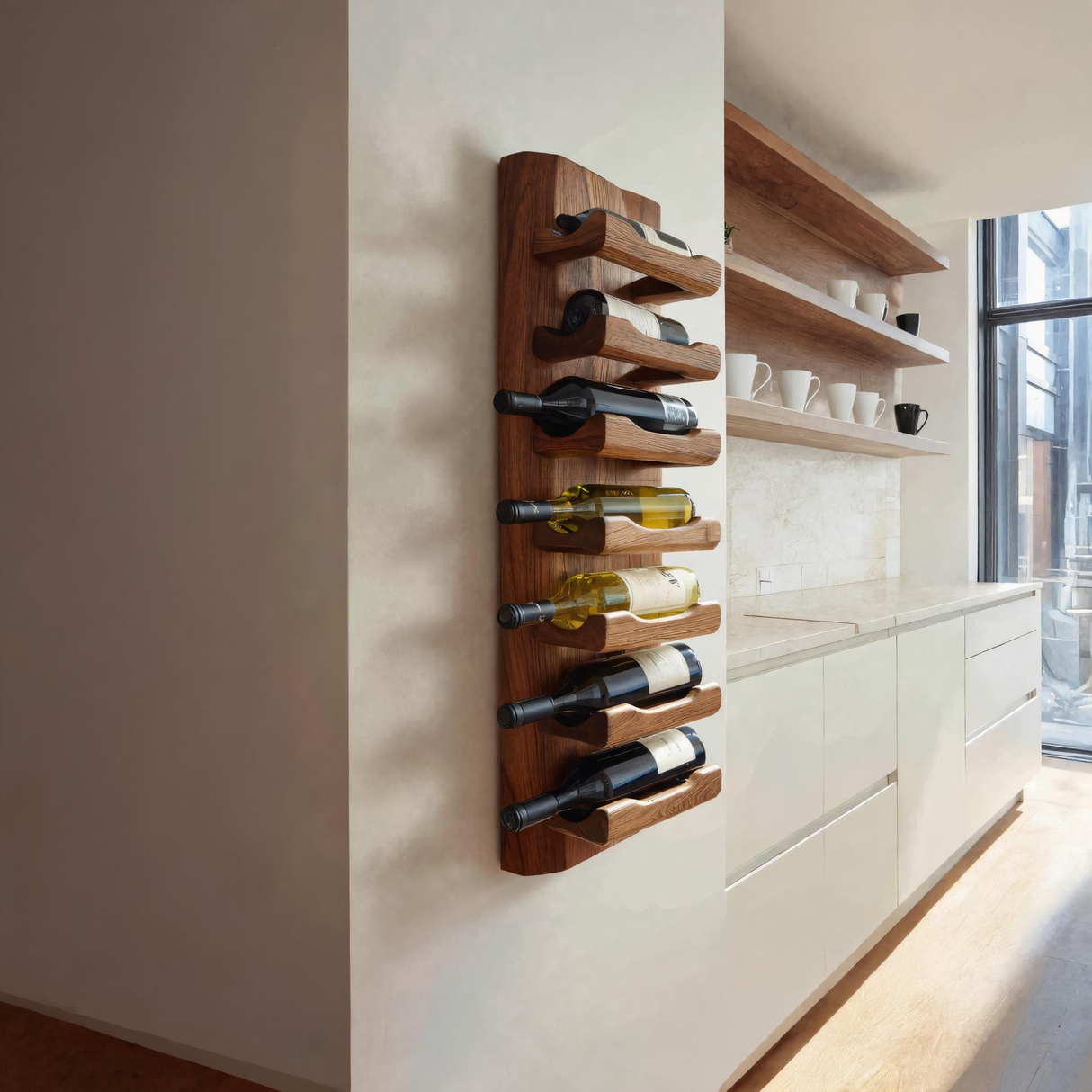 Modern Wall Wine Rack For Minimal Home Decor