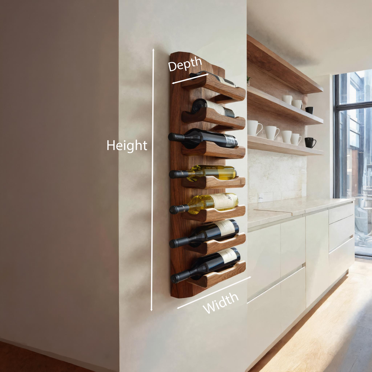Modern Wall Wine Rack For Minimal Home Decor