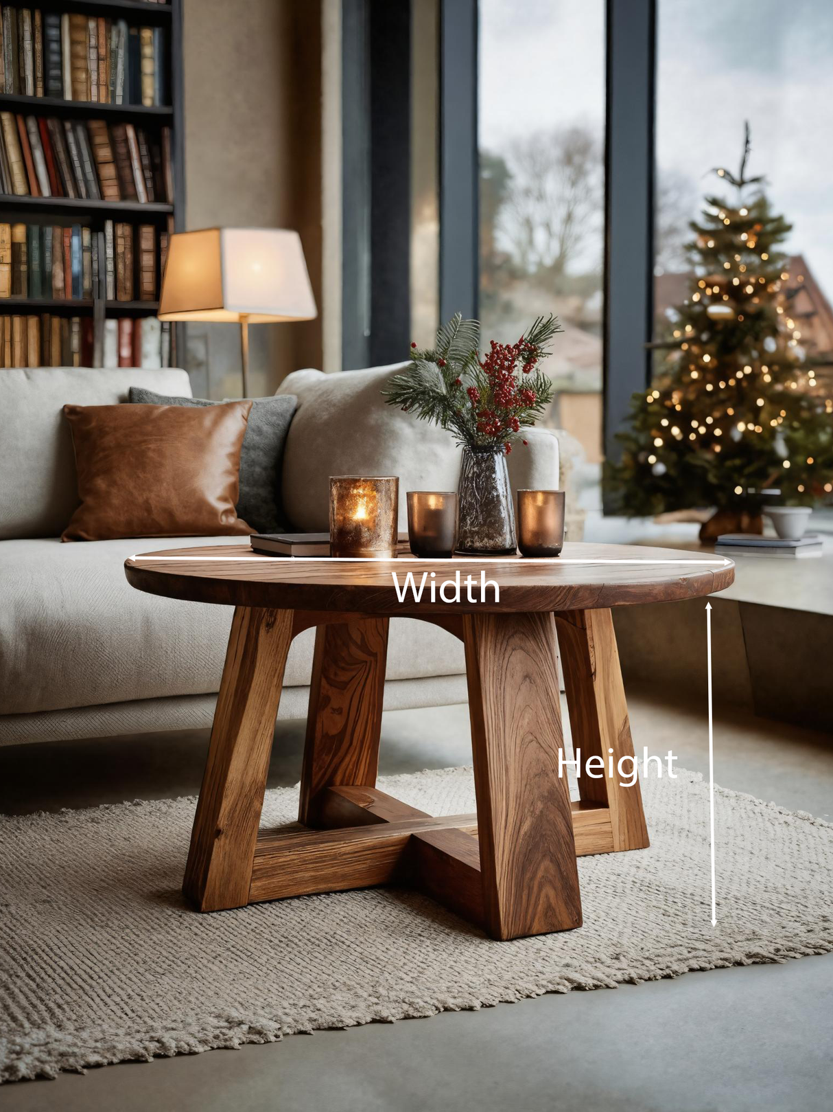 Minimalist Round Side Table For Holiday Decoration
