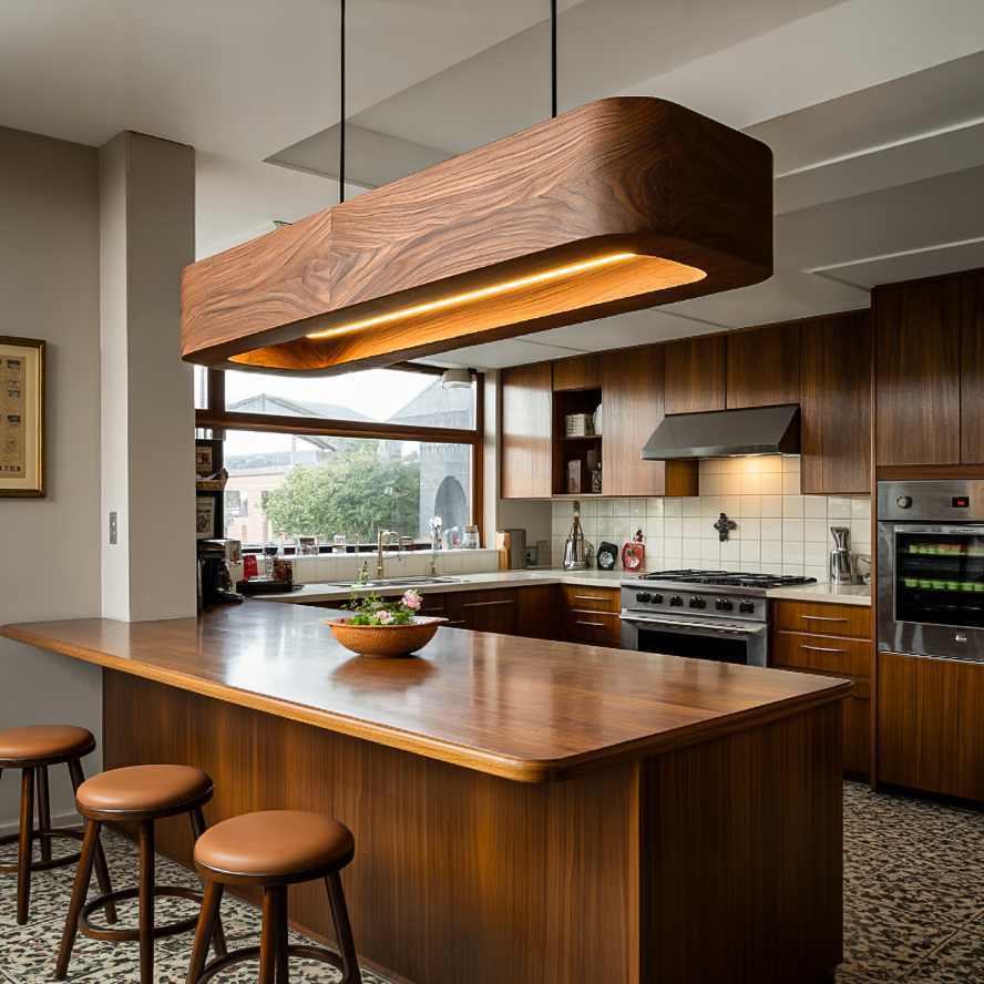Modern Wooden Pendant Lamp For Kitchen