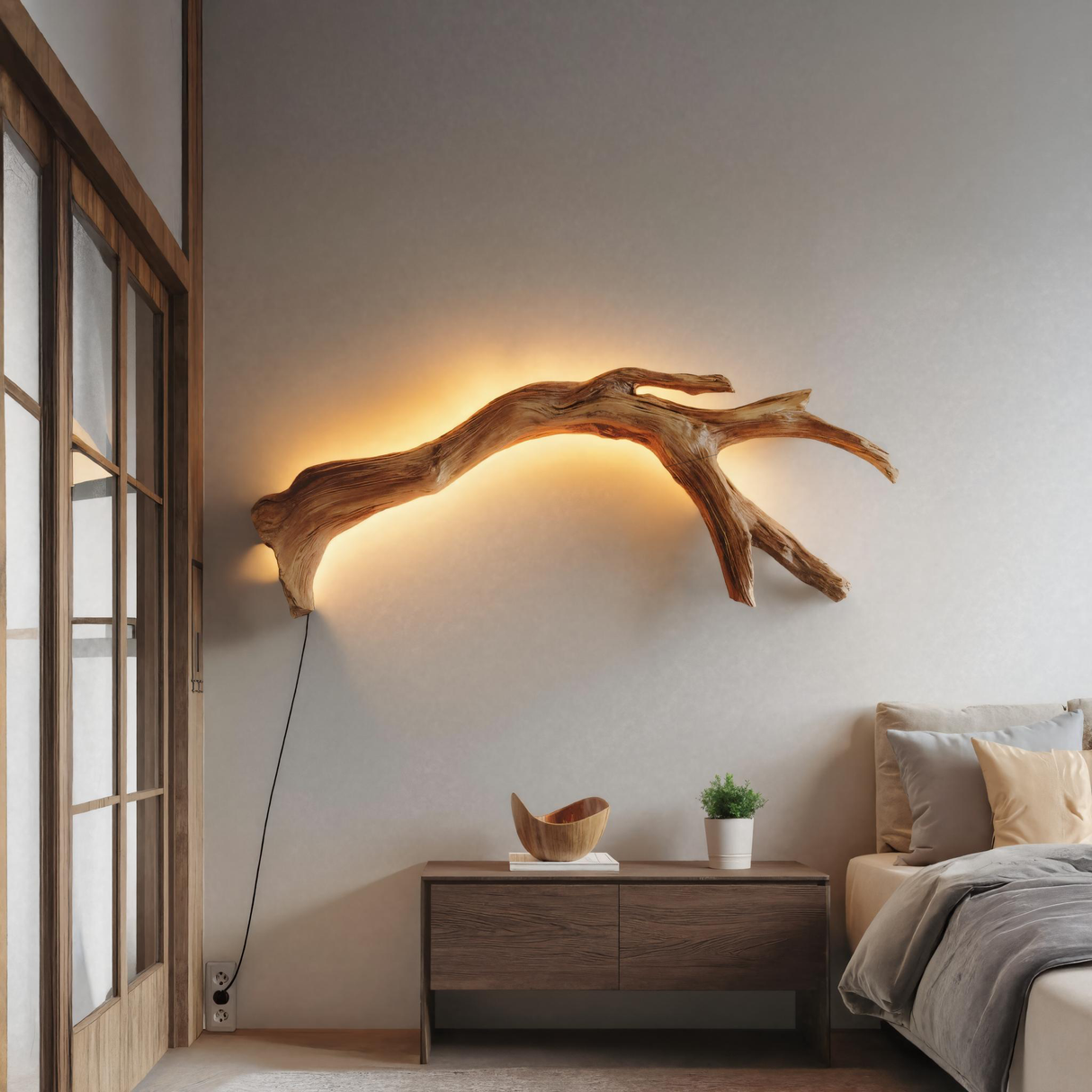 Modern Organic Branch LED Wall Lamp For Bedroom