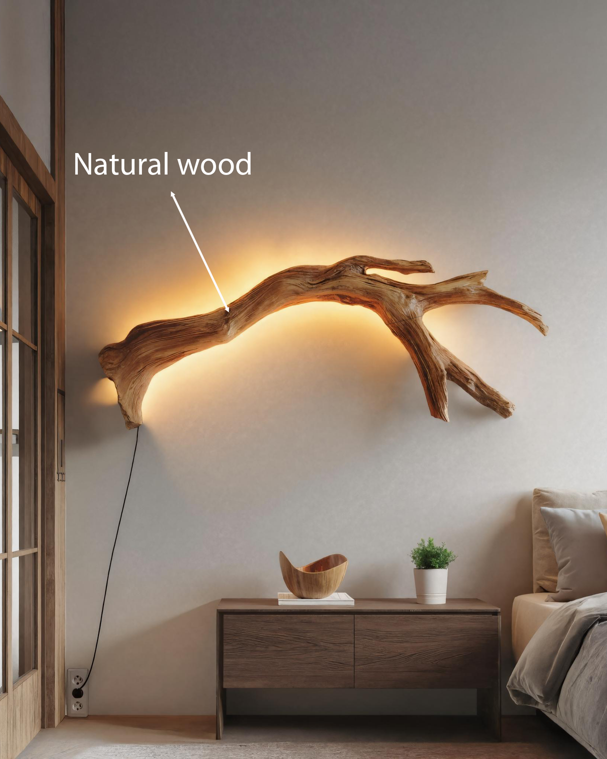 Modern Organic Branch LED Wall Lamp For Bedroom