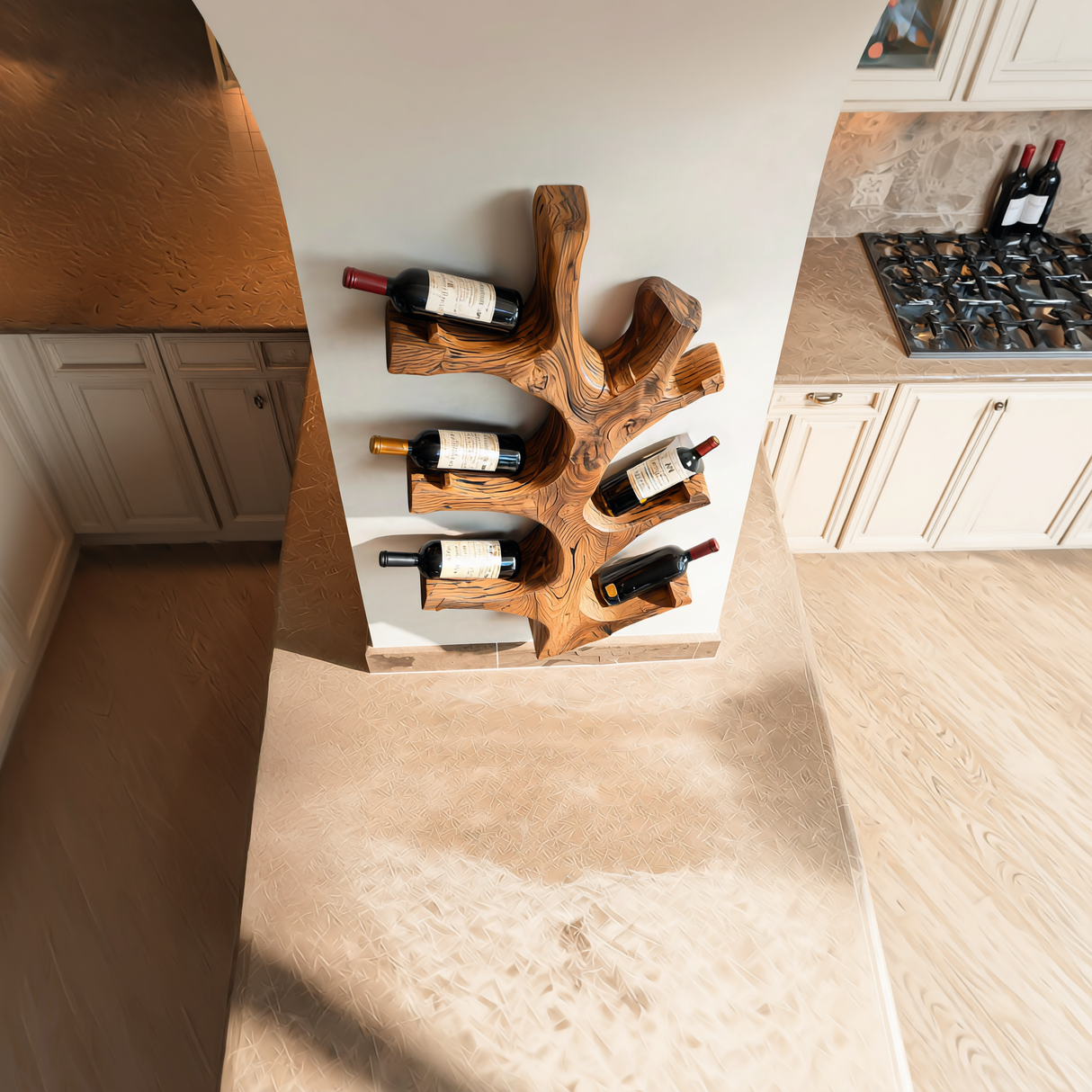 Luxury Wine Rack Wall Sculpture For Kitchen And Living Room