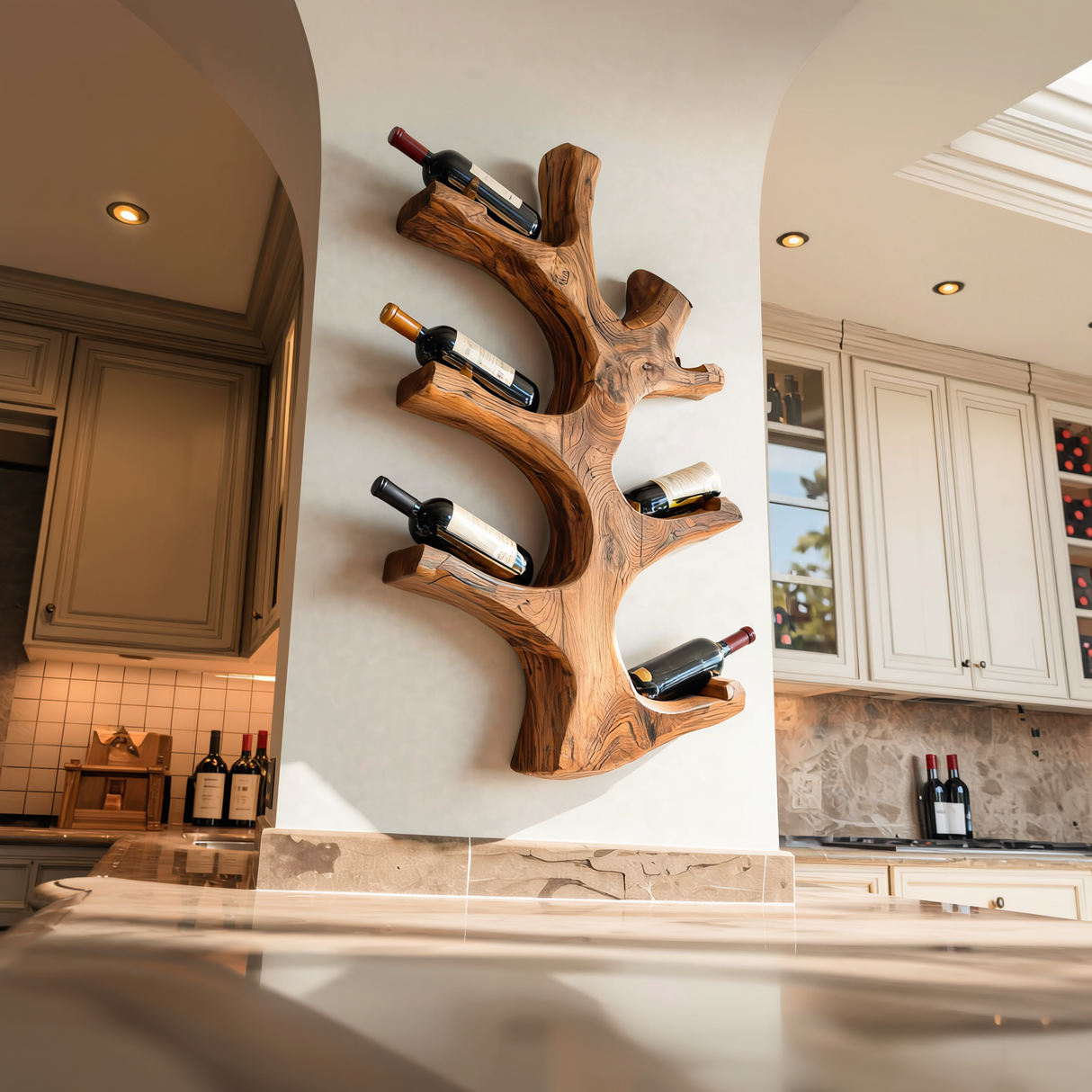 Luxury Wine Rack Wall Sculpture For Kitchen And Living Room