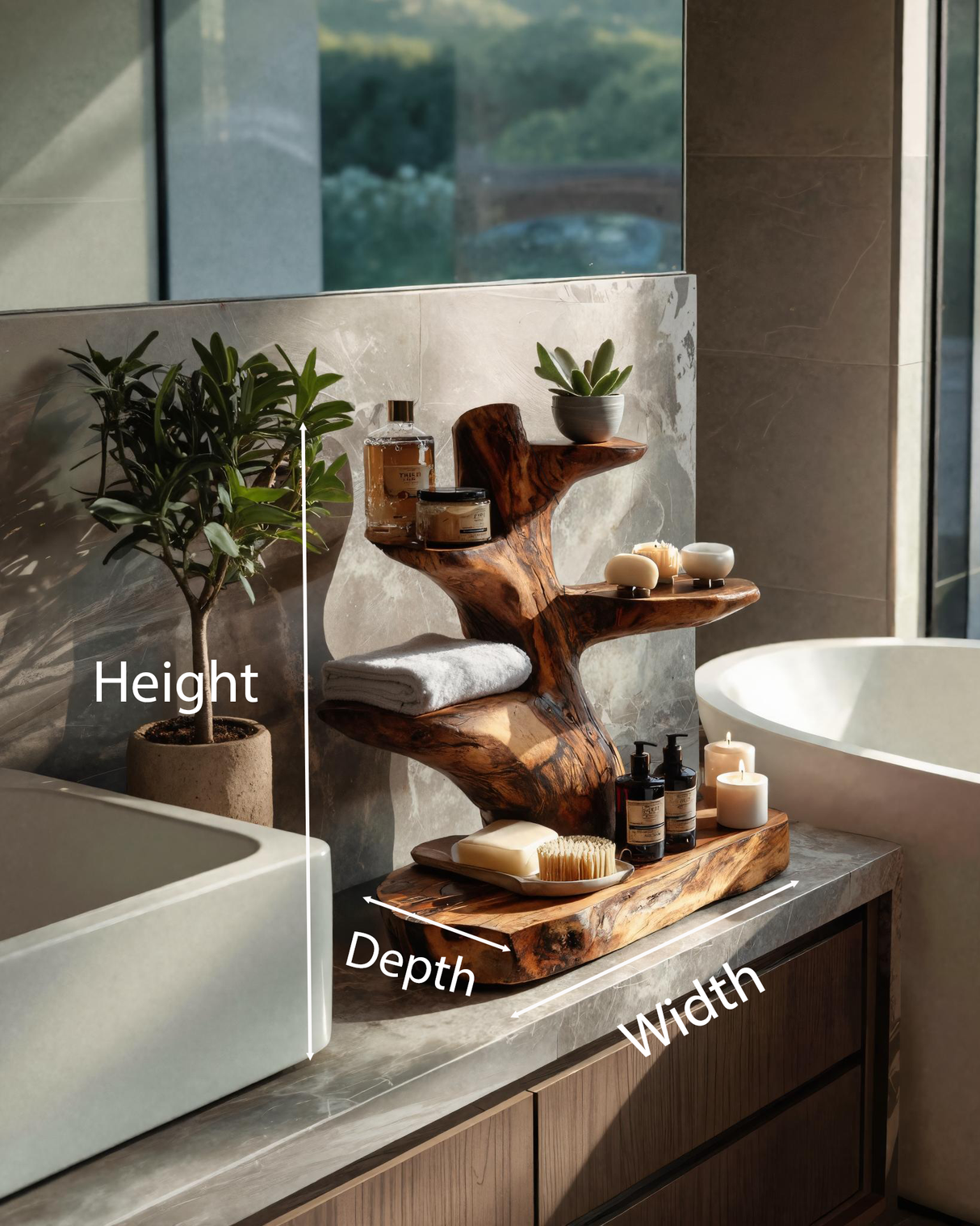 Modern Organic Bathroom Shelf For Bathroom