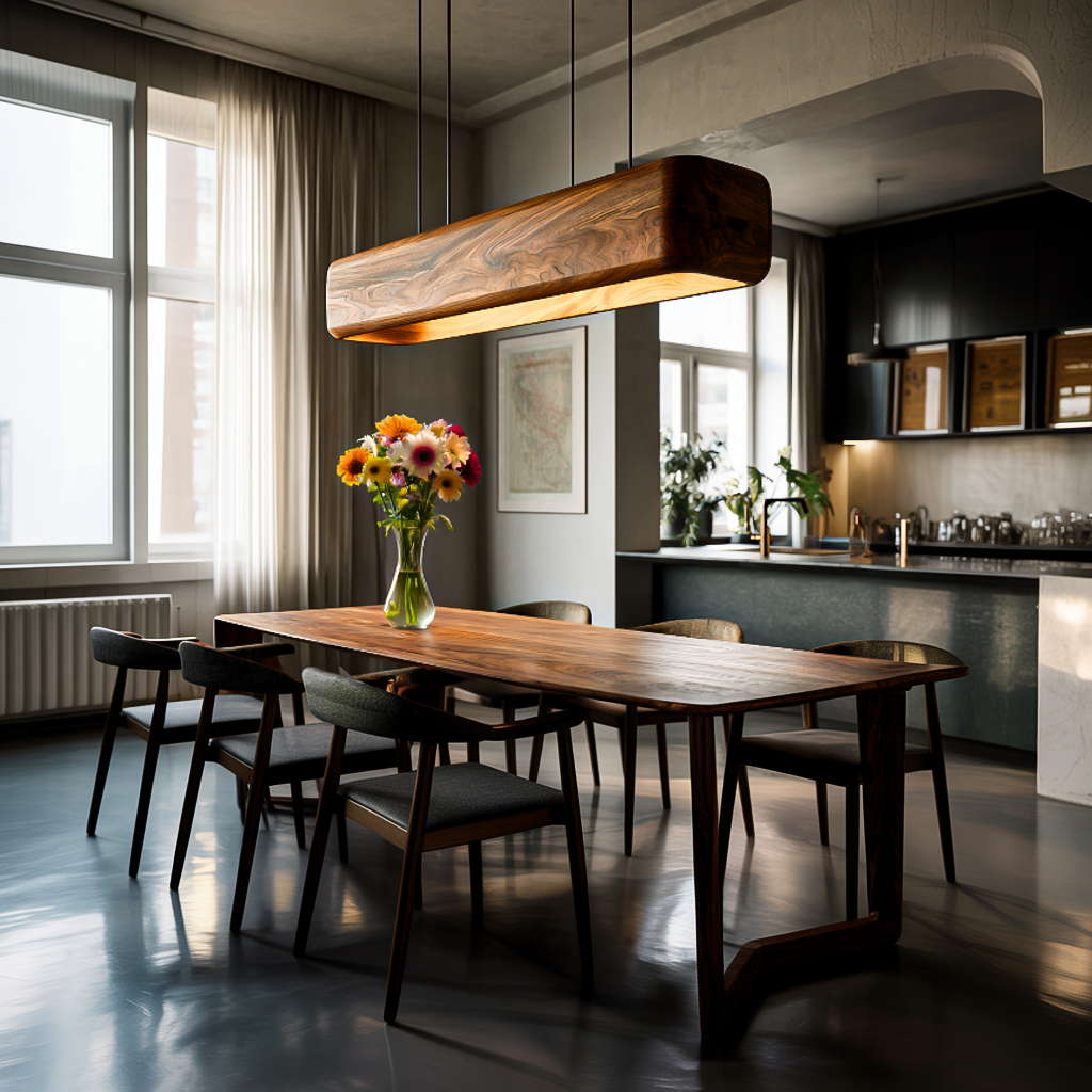 Minimalist Ceiling Light Designed For Elegant Dining Table Lighting