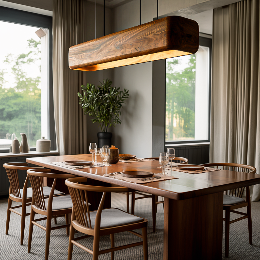 Minimalist Ceiling Light Designed For Elegant Dining Table Lighting