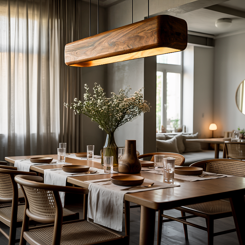 Minimalist Ceiling Light Designed For Elegant Dining Table Lighting