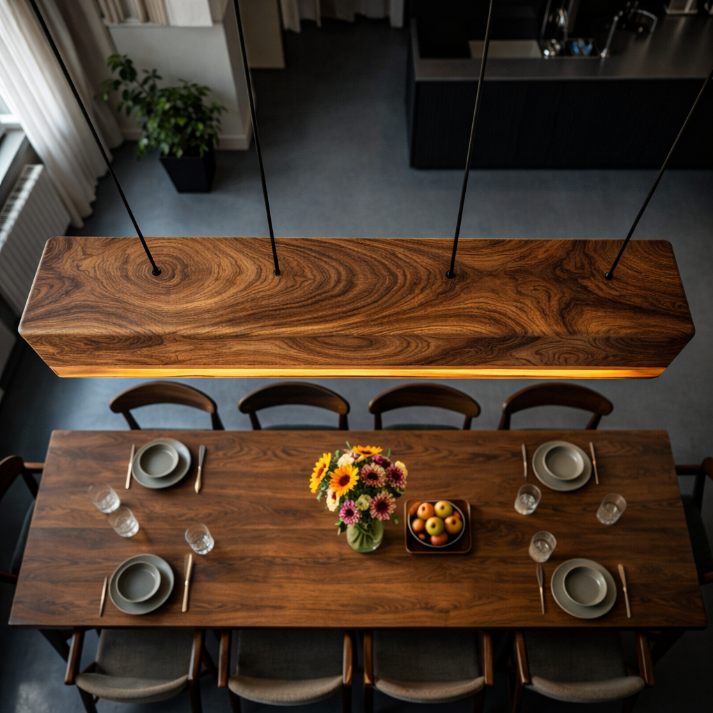Minimalist Ceiling Light Designed For Elegant Dining Table Lighting