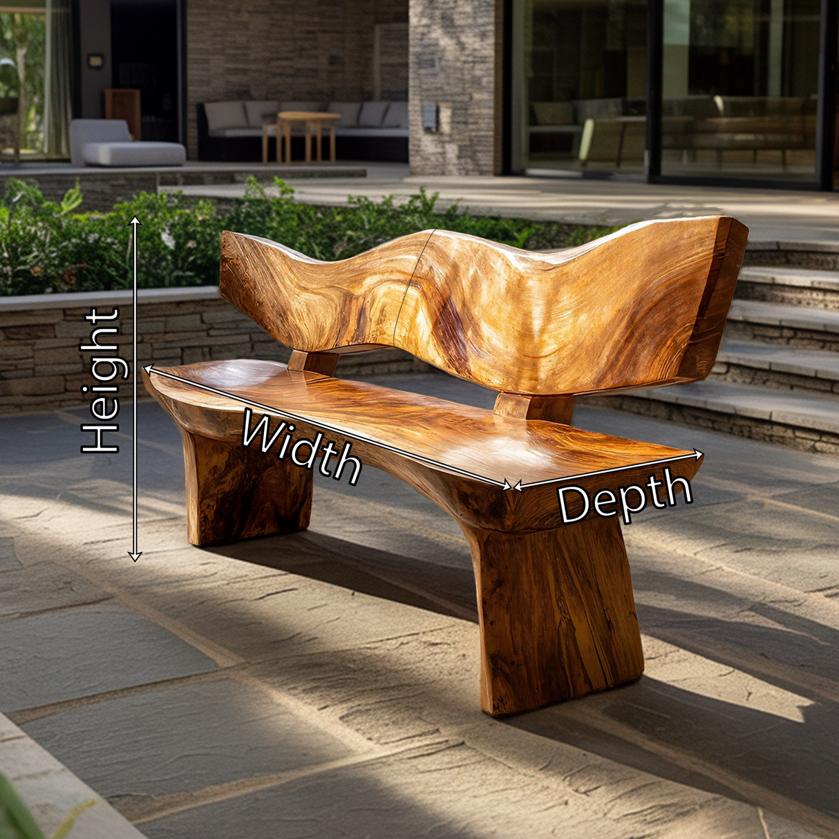 Live Edge Wood Entryway Bench For Natural Home Interiors