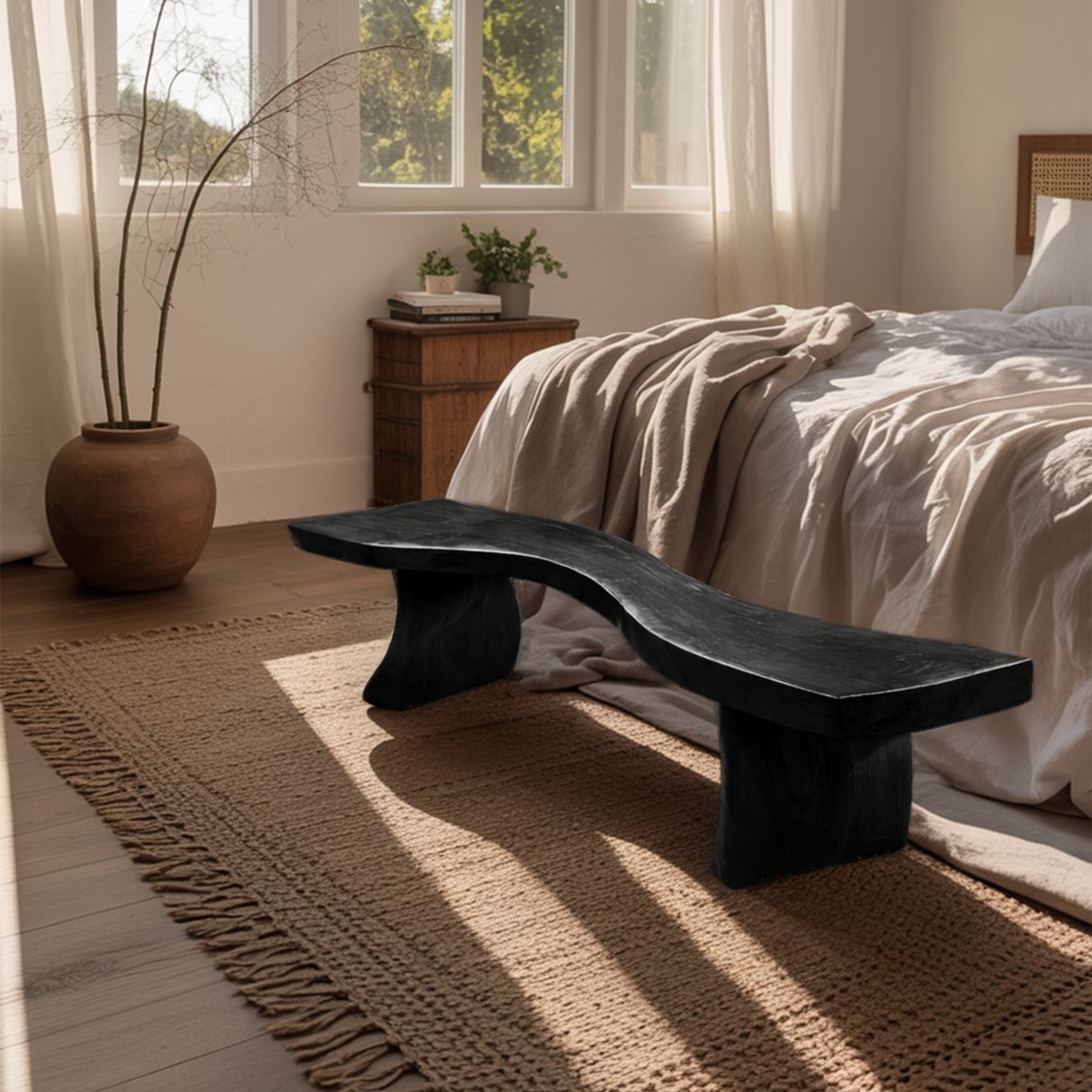 Handmade Wooden Entryway Bench For Hallway Seating