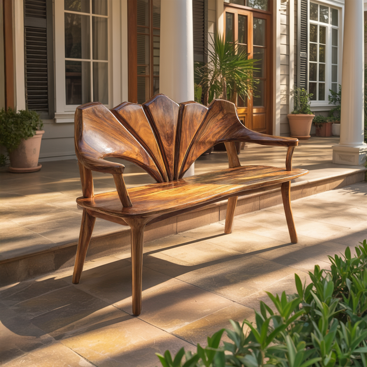 Solid Wood Live Edge Bench For Entryway And Living Area