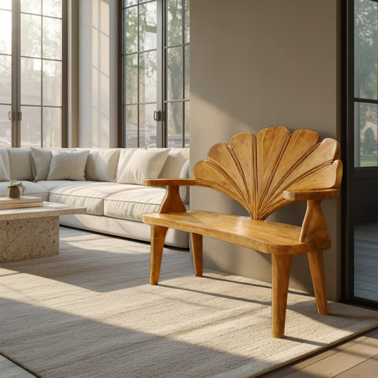 Rustic Live Edge Entryway Bench For Home Seating Area