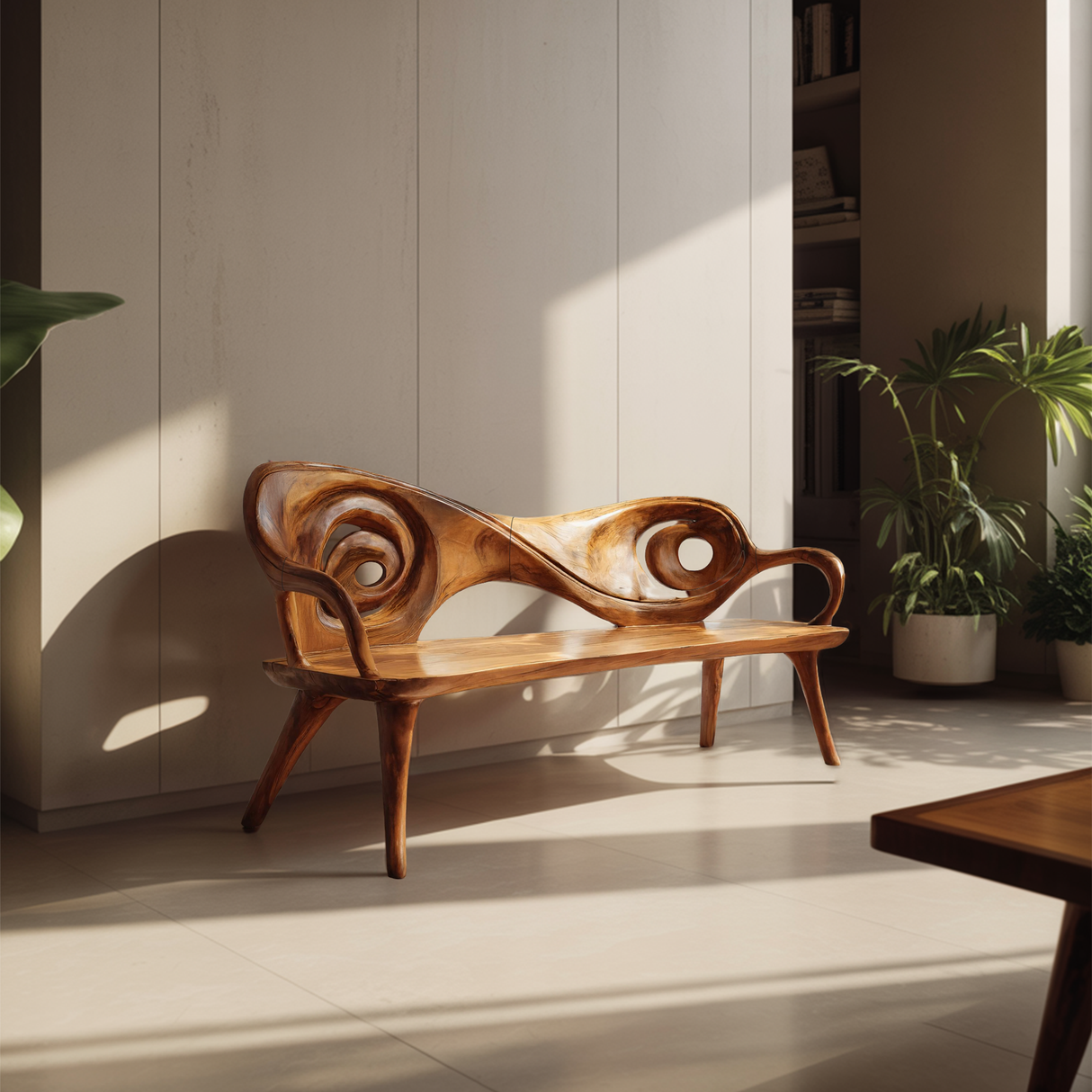 Live Edge Solid Wood Entryway Bench For Home Entryway Decor