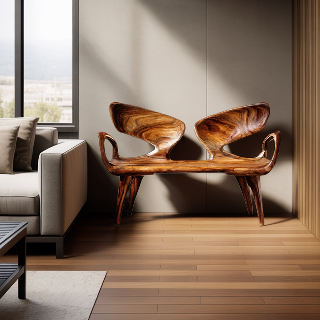 Rustic Solid Wood Entryway Bench For Modern Home Interiors