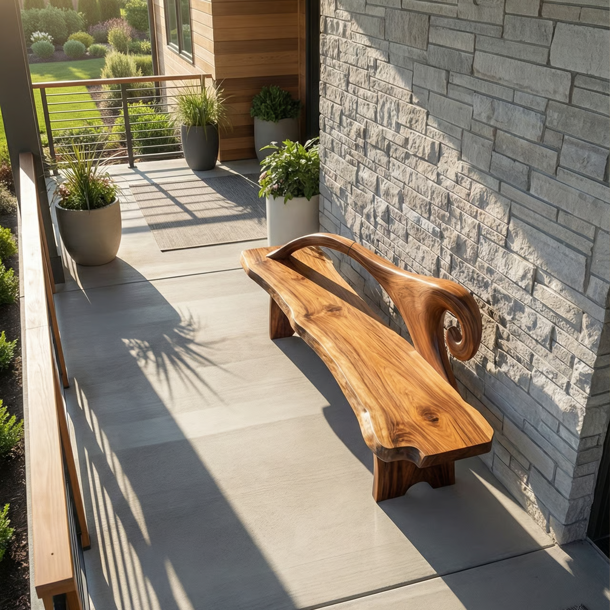 Natural Rustic Wood Entryway Bench For Home Hallway