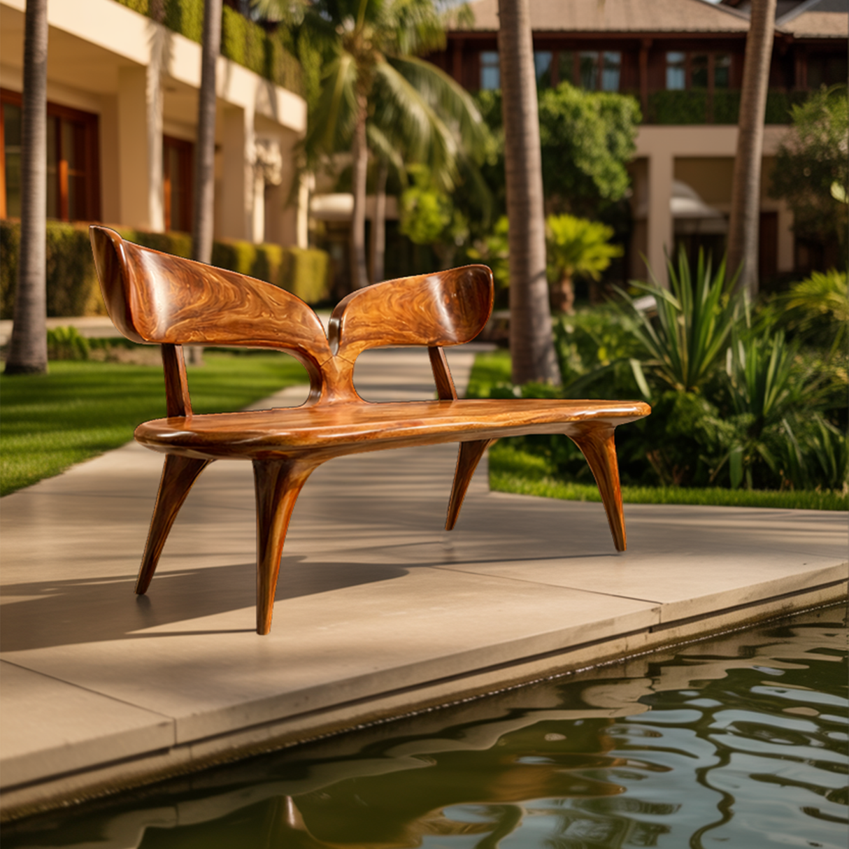 Natural Live Edge Wood Bench For Entryway Seating Area
