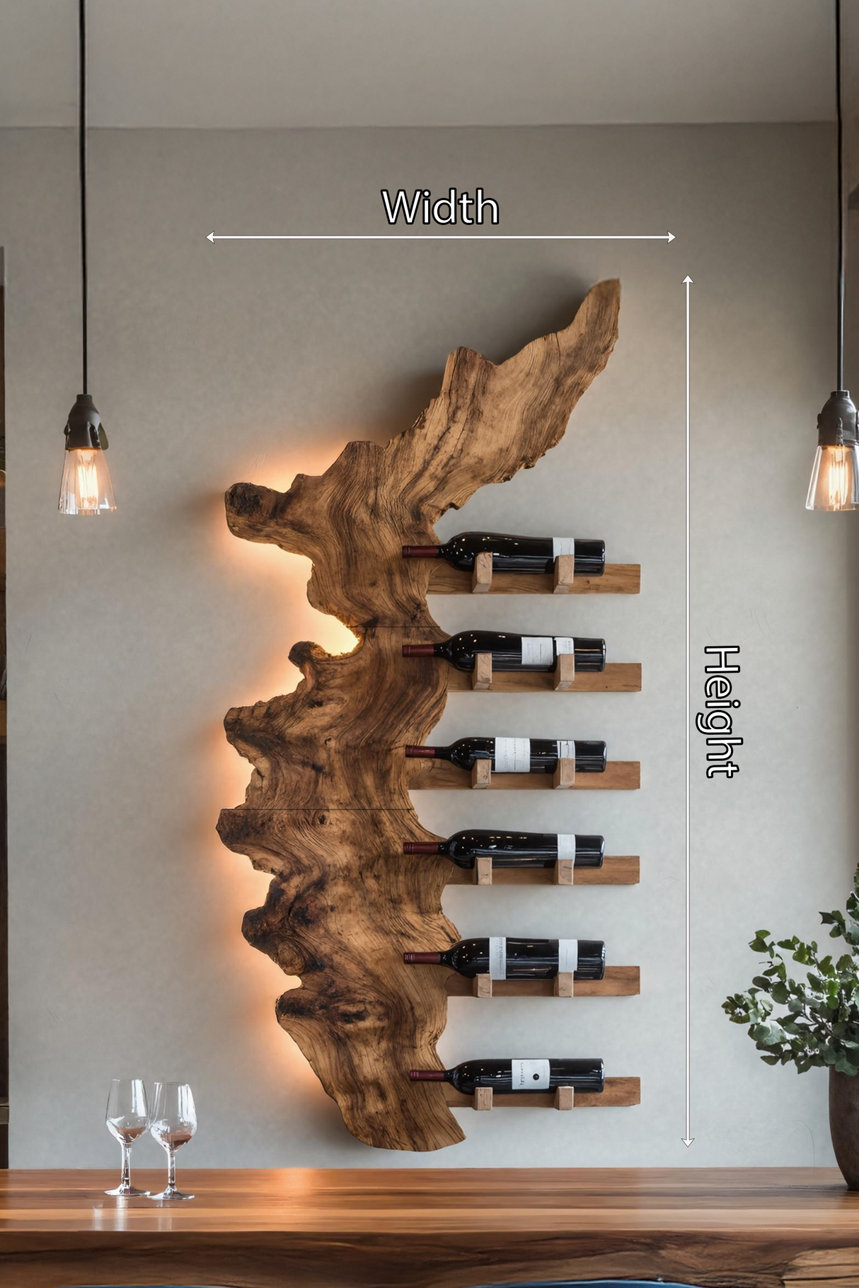 Farmhouse Solid Wood Wine Rack For Entryway Design And Style