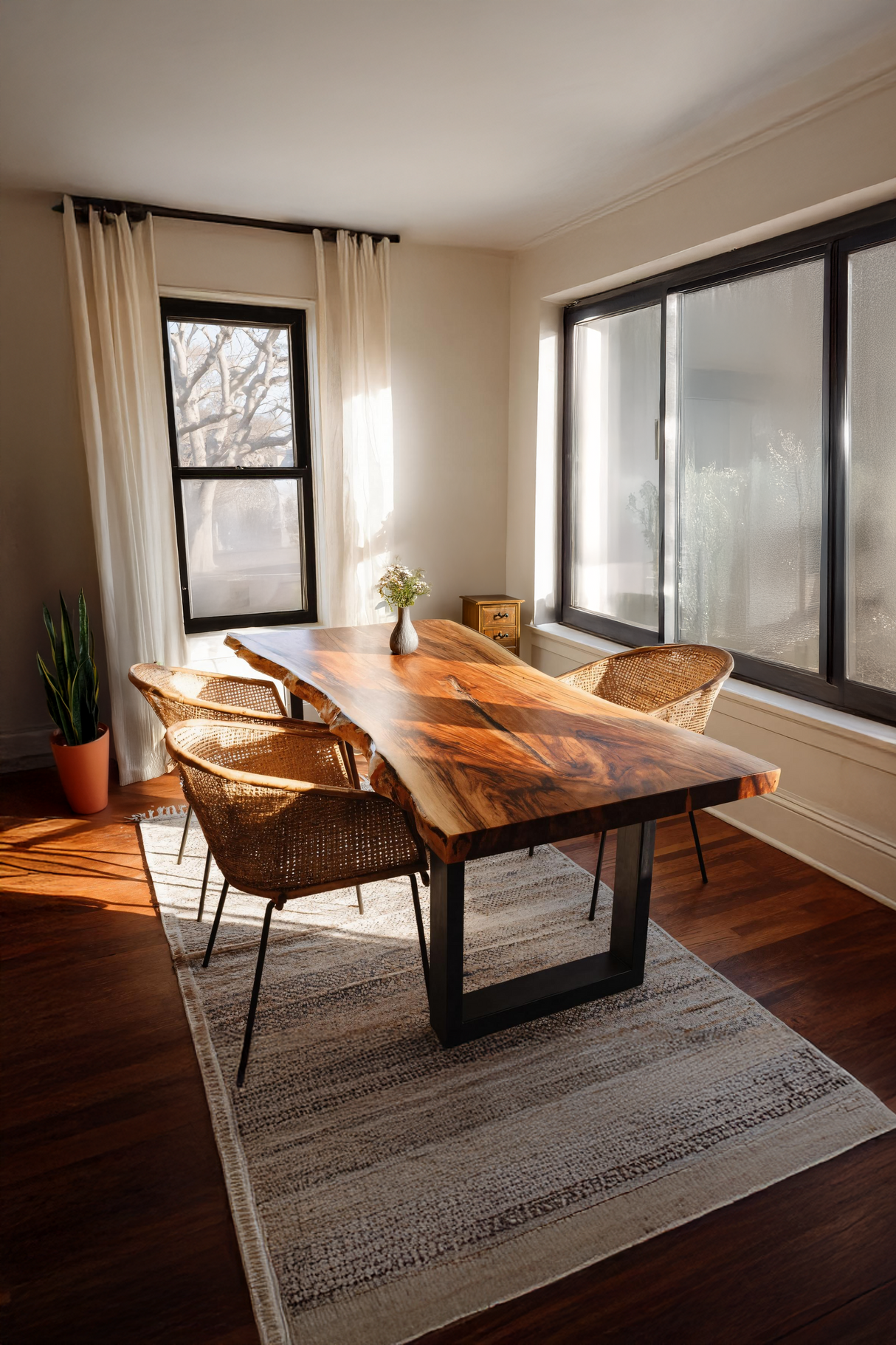 Kitchen Decor Farmhouse Live Edge Dining Table Rustic Look