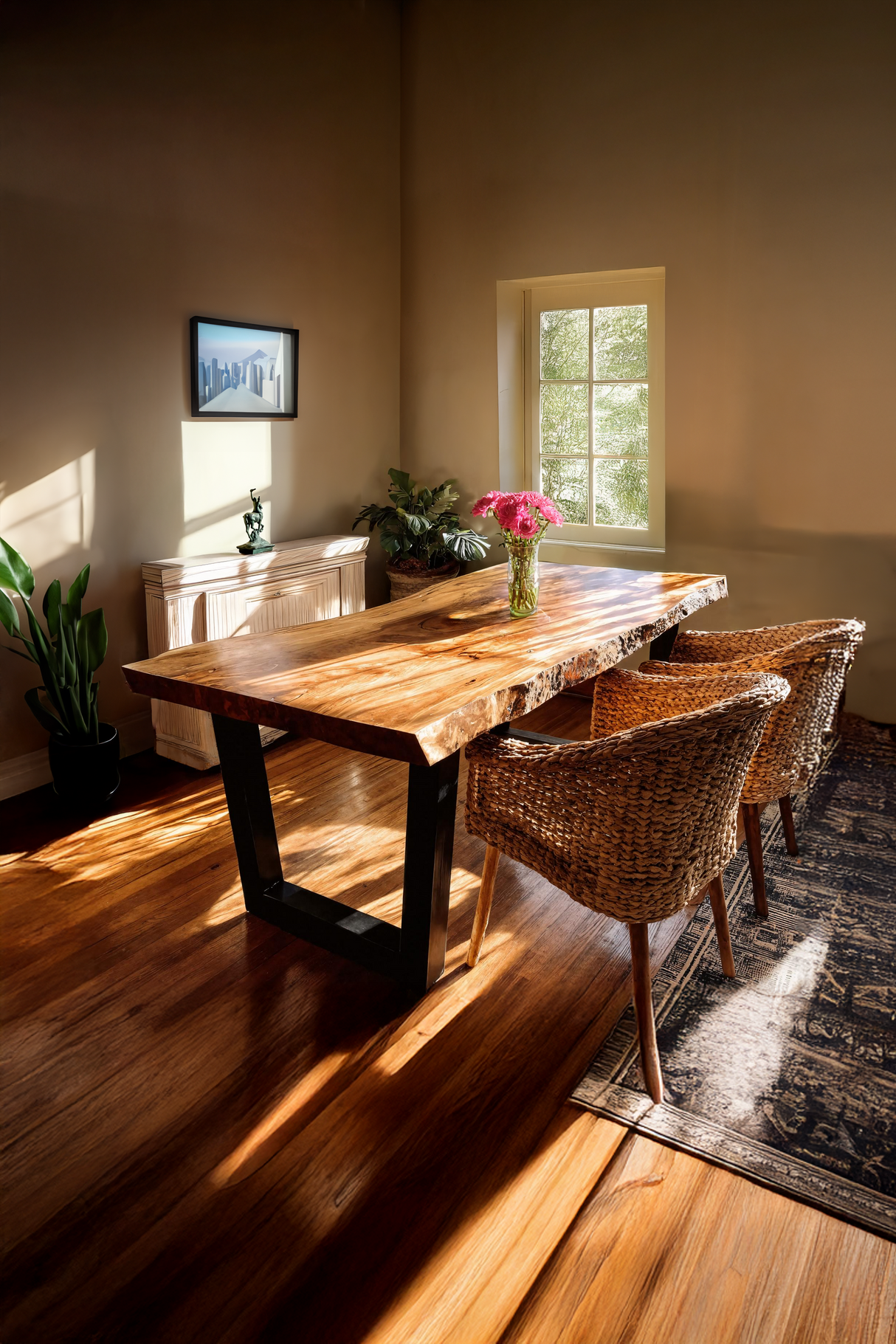 Furniture Decor Handcrafted Live Edge Dining Table Organic