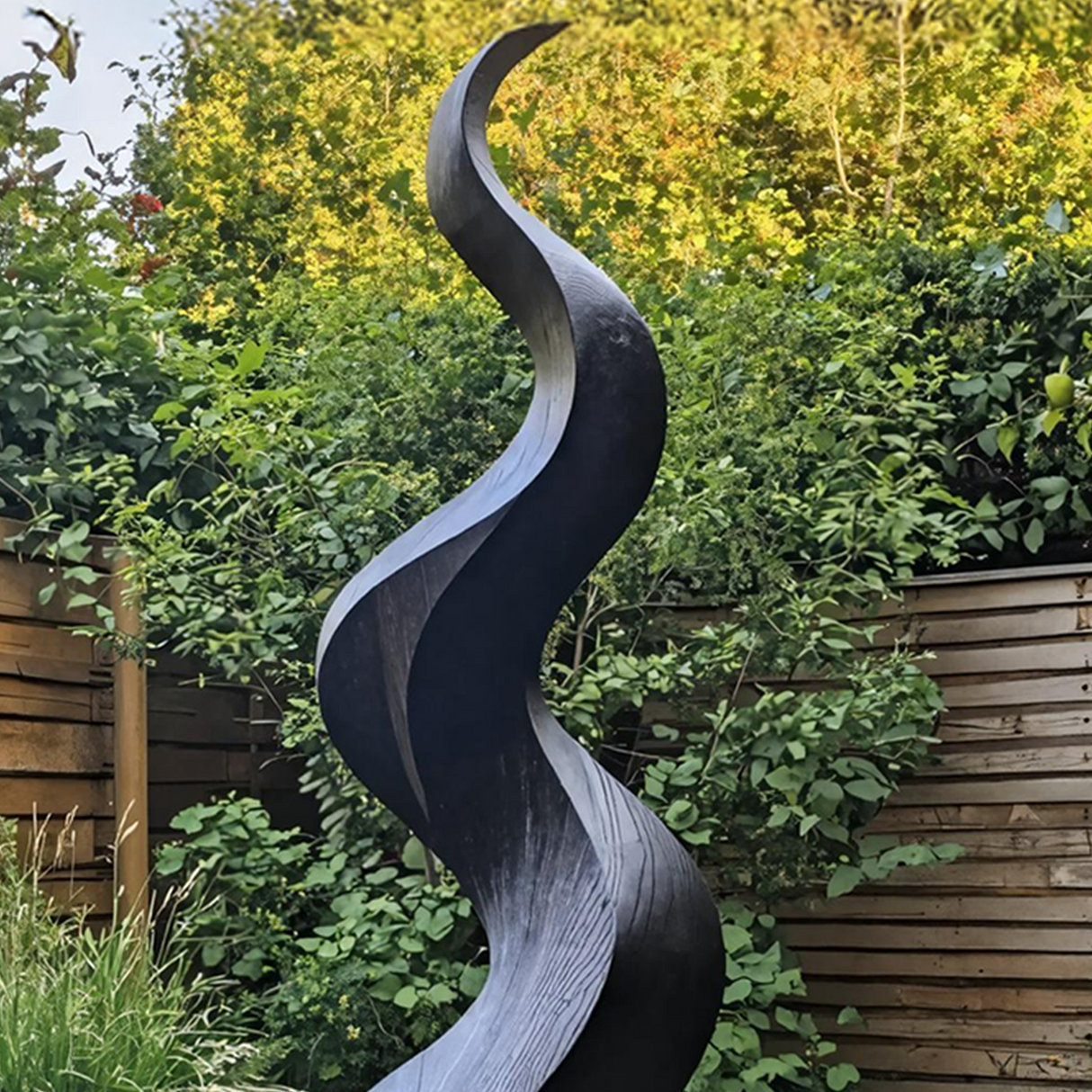 Mid Century Large Wooden Sculpture For Furniture Backdrop