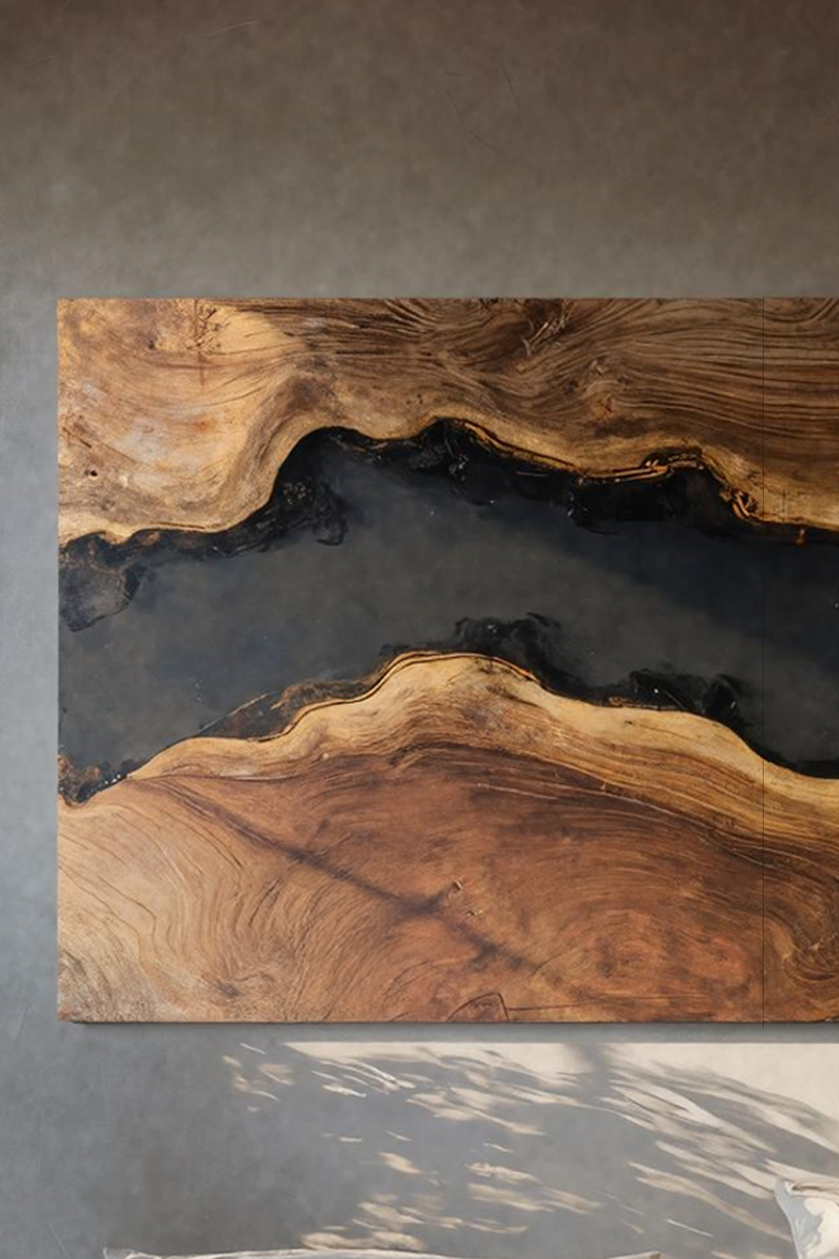 Modern Solid Wood Wall Sculpture For Bedroom Decor