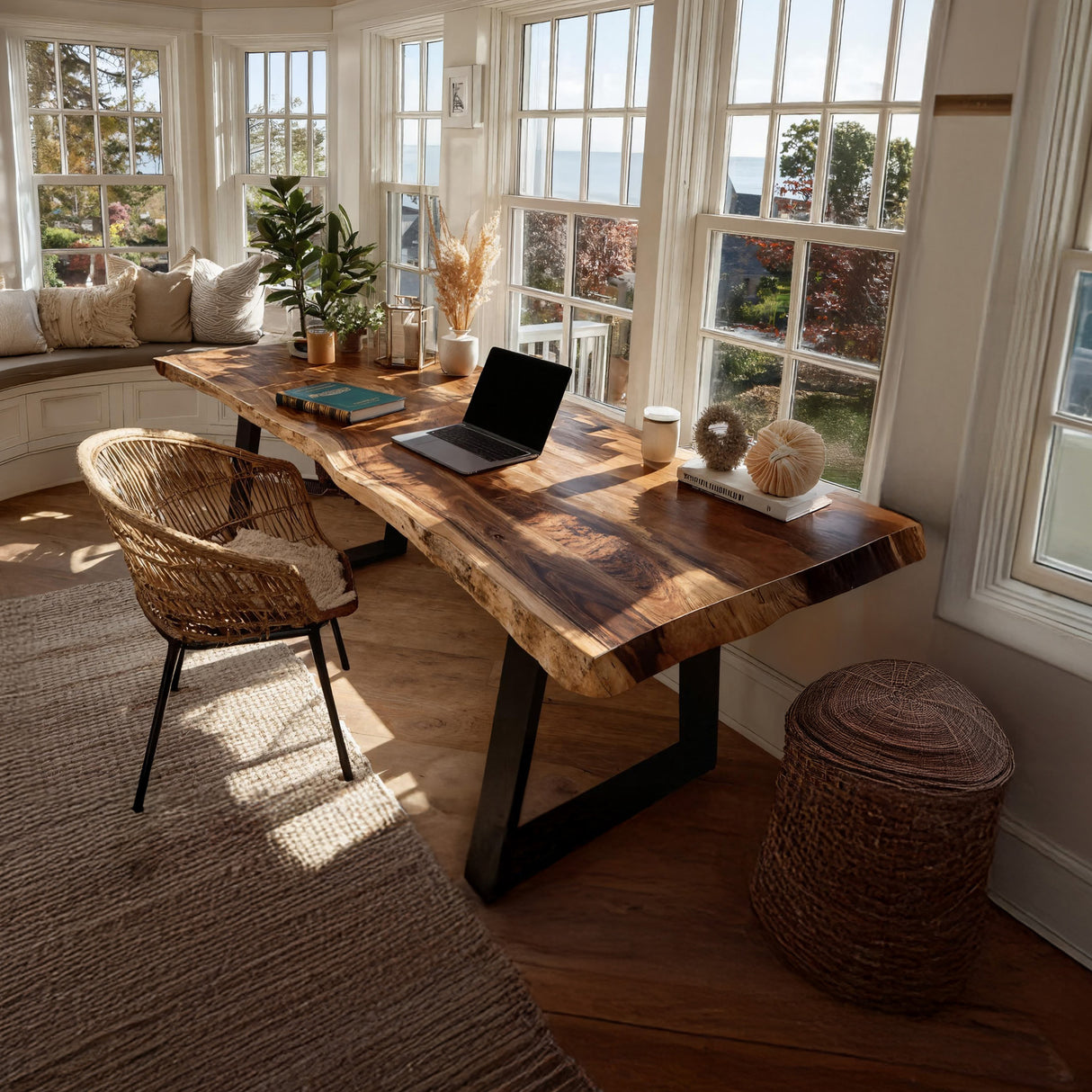 Mid Century Solid Wood Tabletop For Living Room Decor