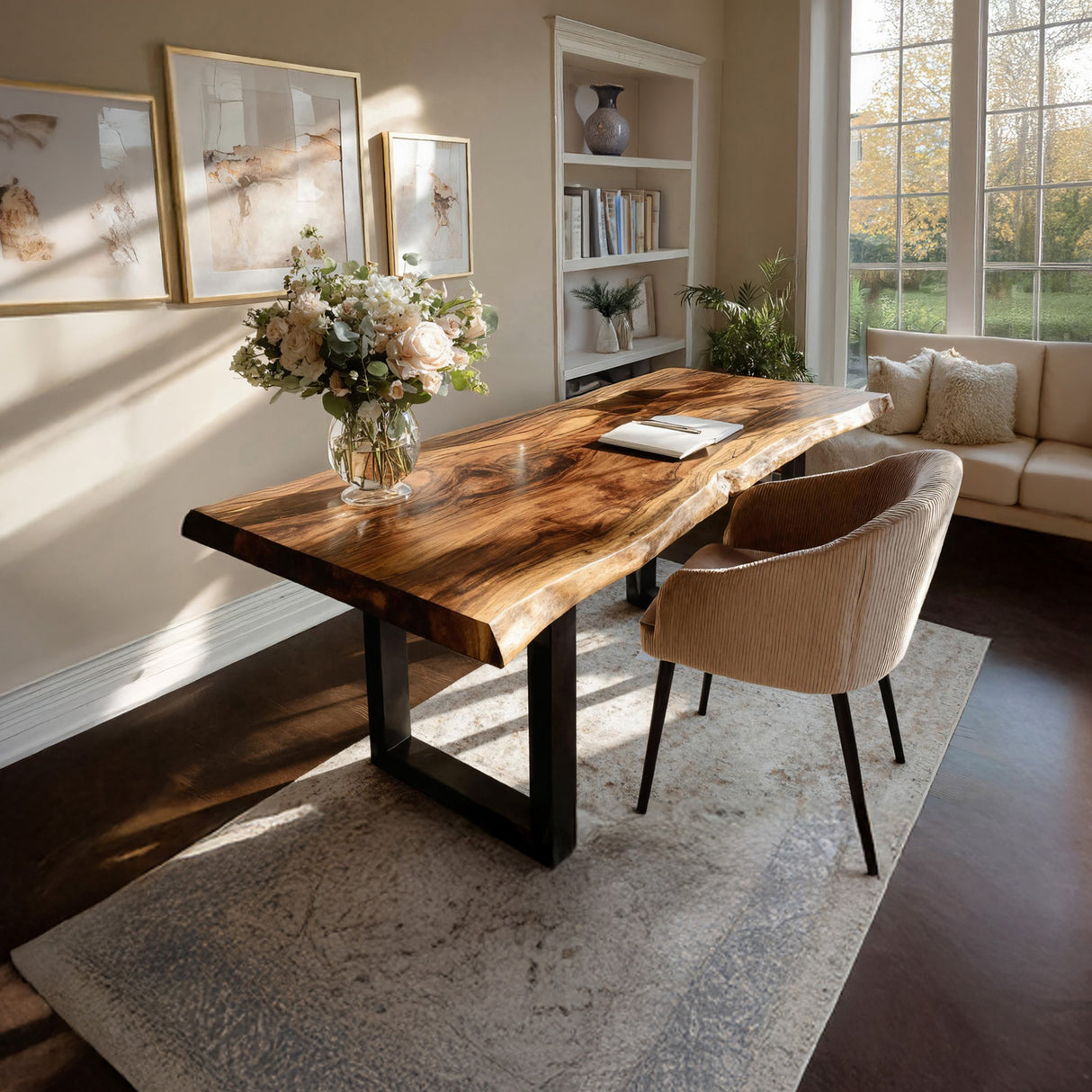 Farmhouse Solid Wood Desk For Classic Decor