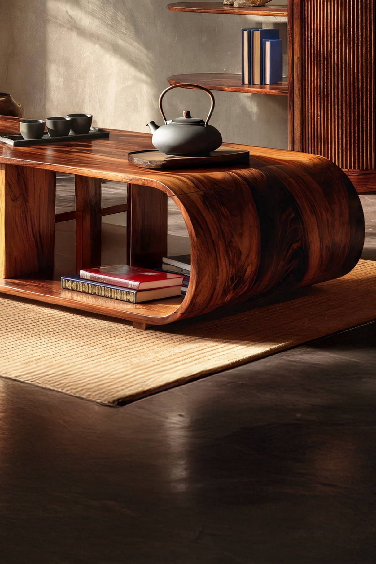 Farmhouse Wooden Live Edge Low Table For Entryway Design And Decor