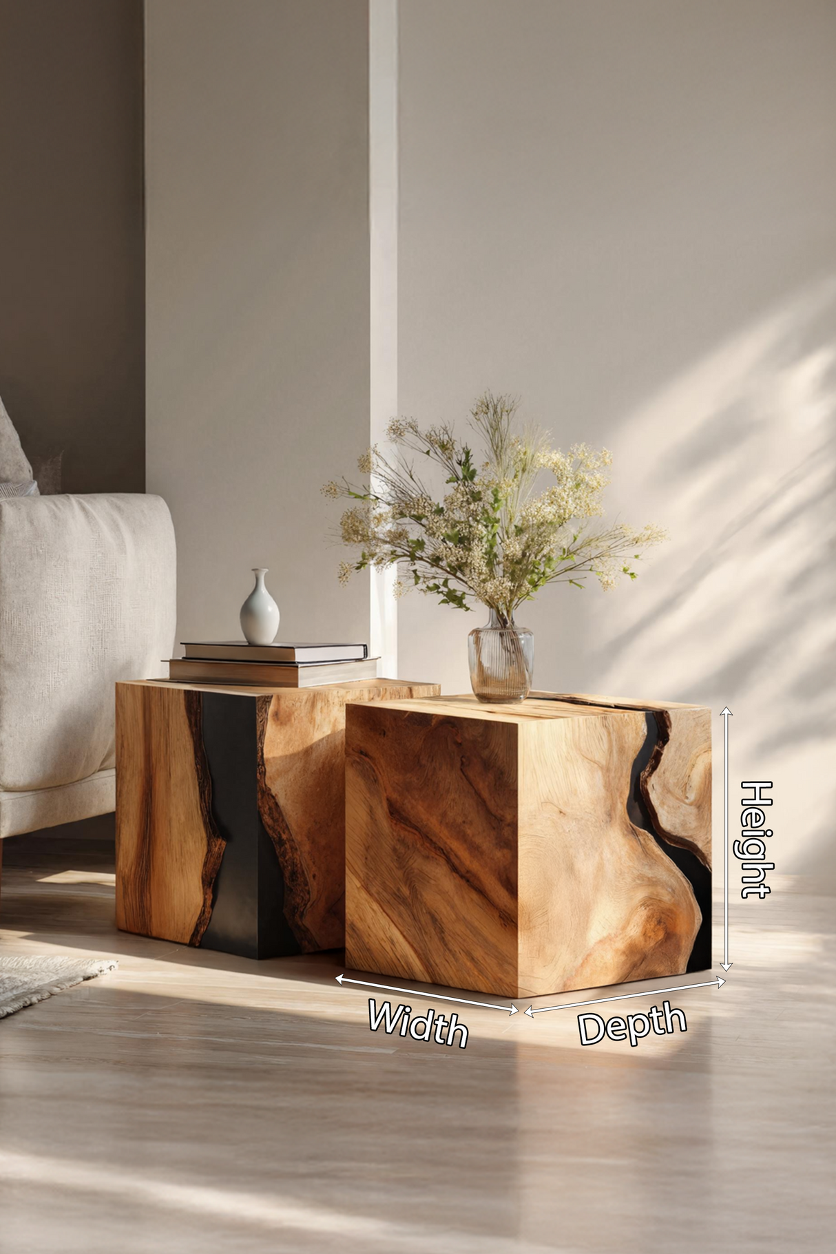 Farmhouse Low Coffee Table For Living Room And Lounge