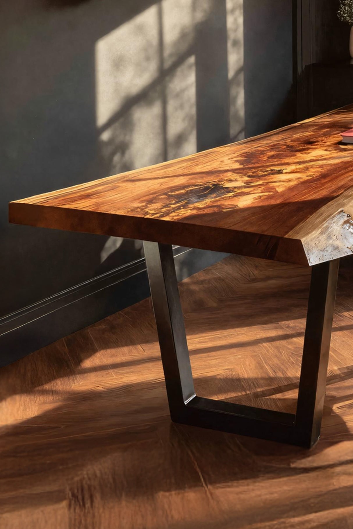 Mid Century Natural Wooden Tabletop For Decor