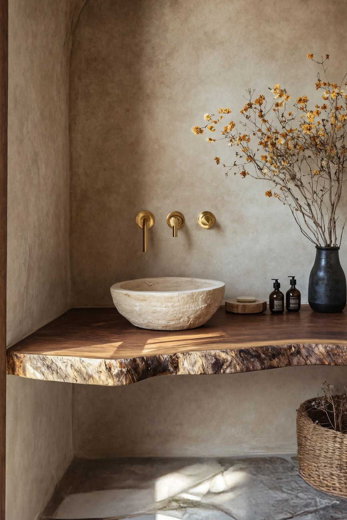 Farmhouse Wooden Vanity For Bathroom Decor