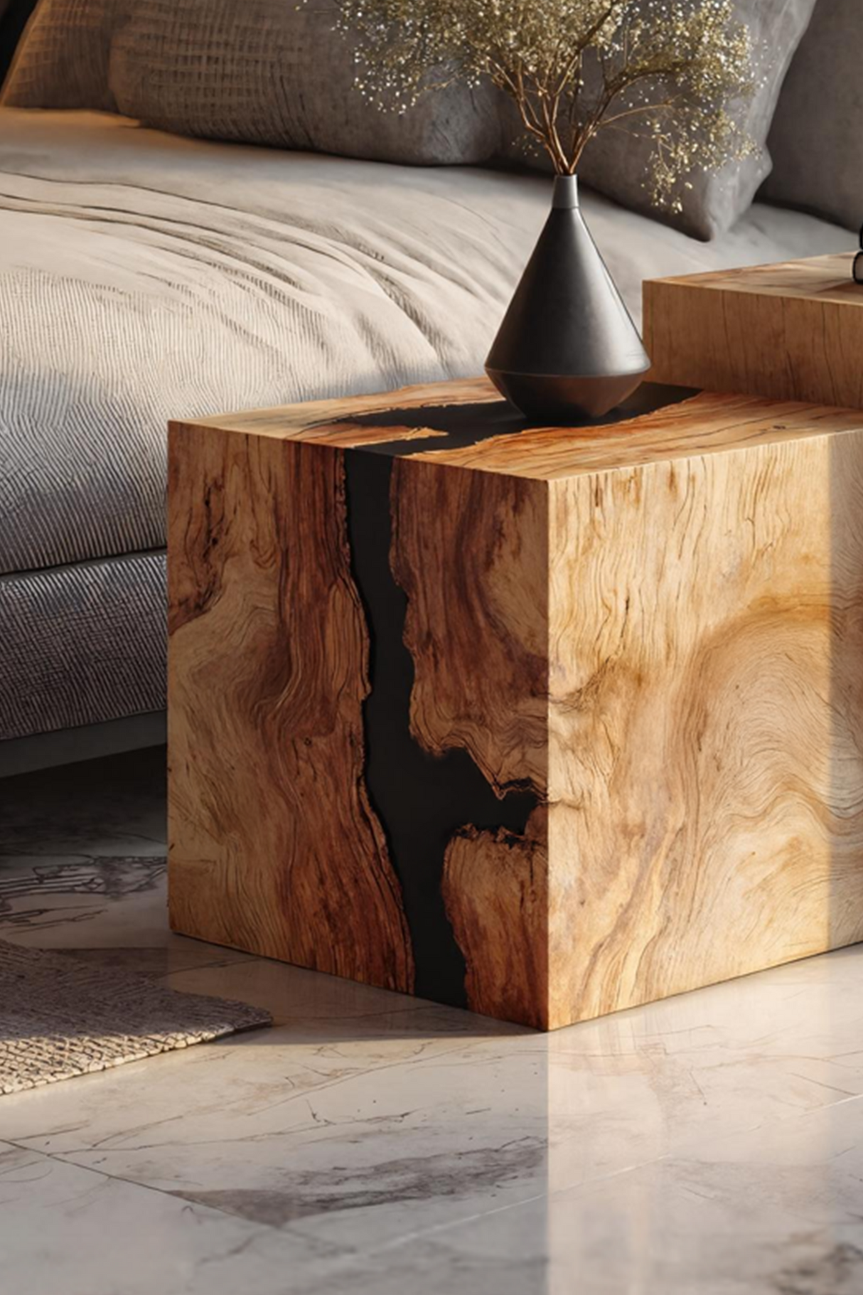 Mid Century Wooden Square Coffee Table For Minimalist Style