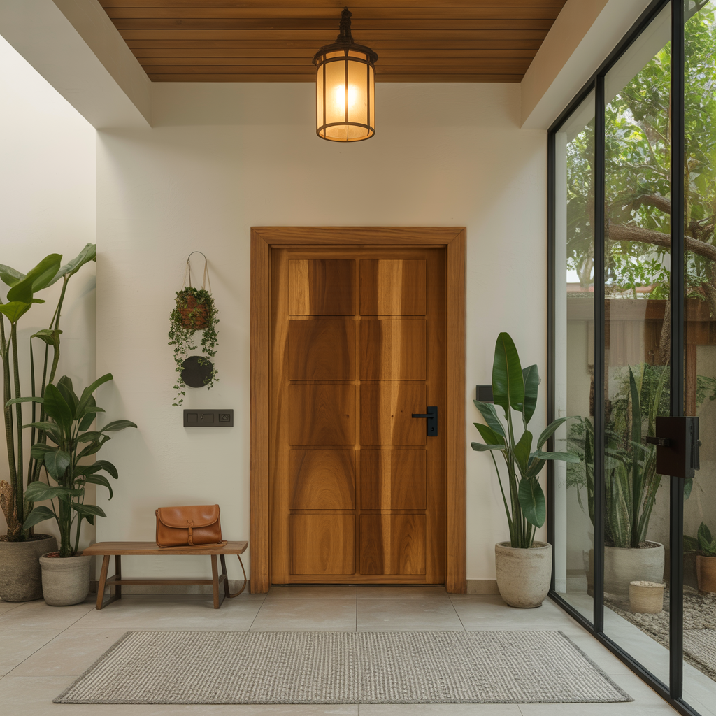 Modern Panel Door Design For Living Room And Hallway