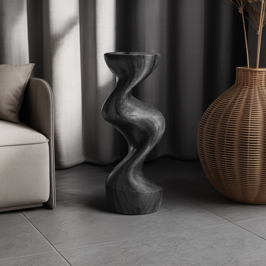 Farmhouse Solid Wood Abstract Sculpture For Garden