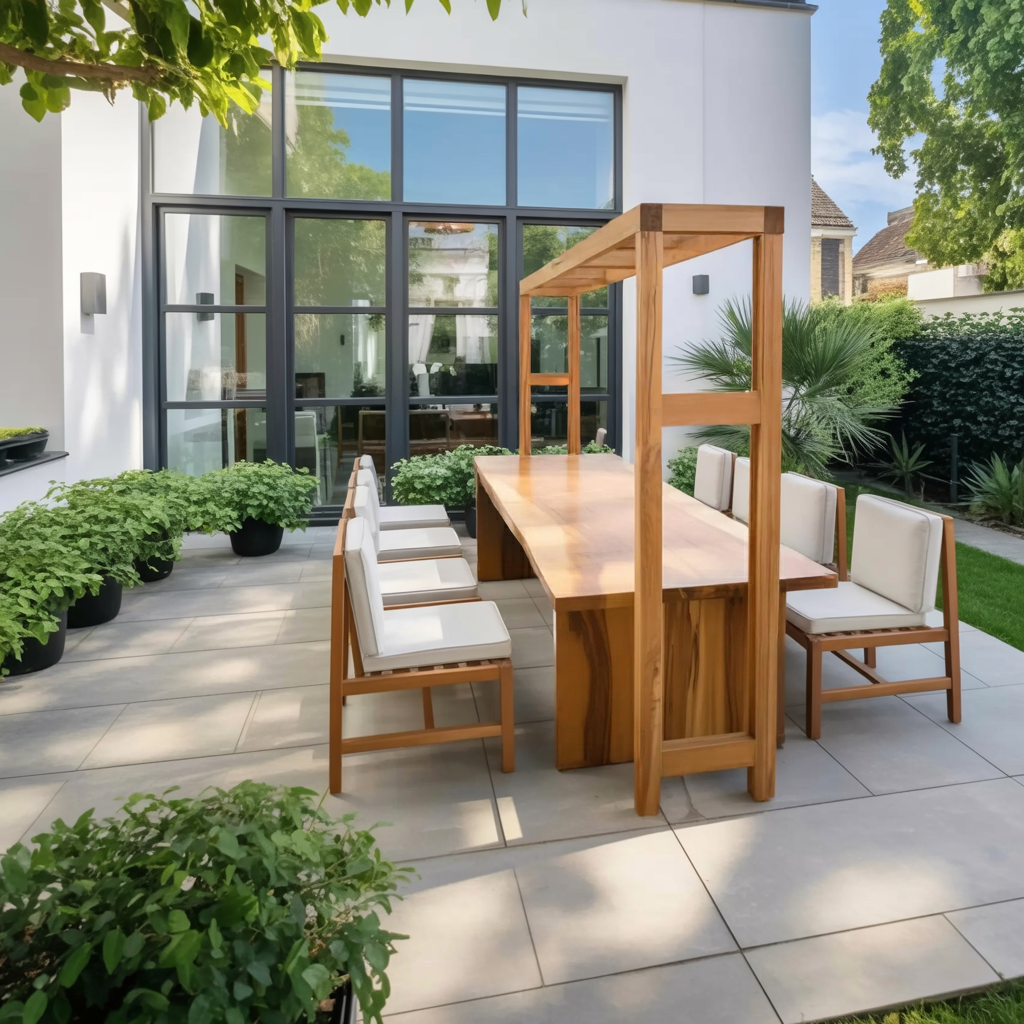 Modern Outdoor Dining Table For Patio Or Garden Space