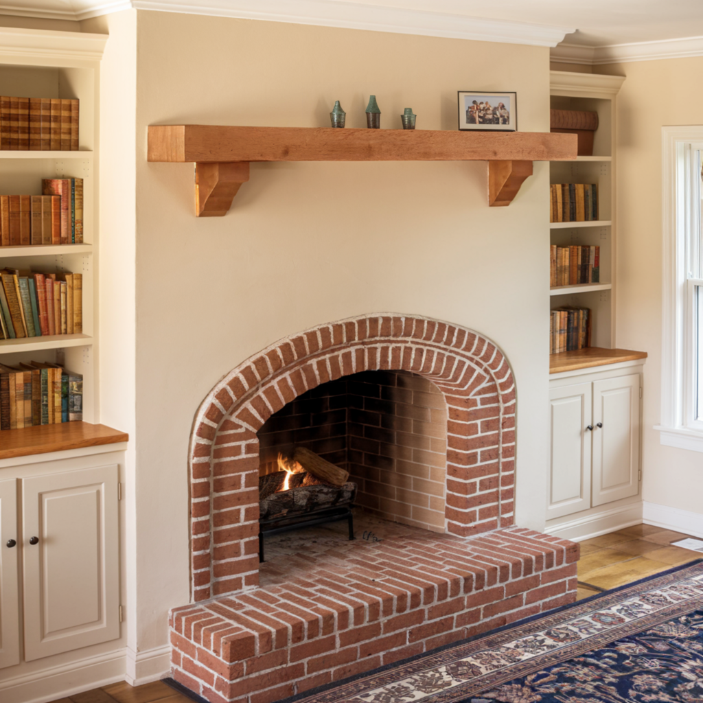 Rustic Fireplace Mantel Shelf For Living Room Cabin Decor