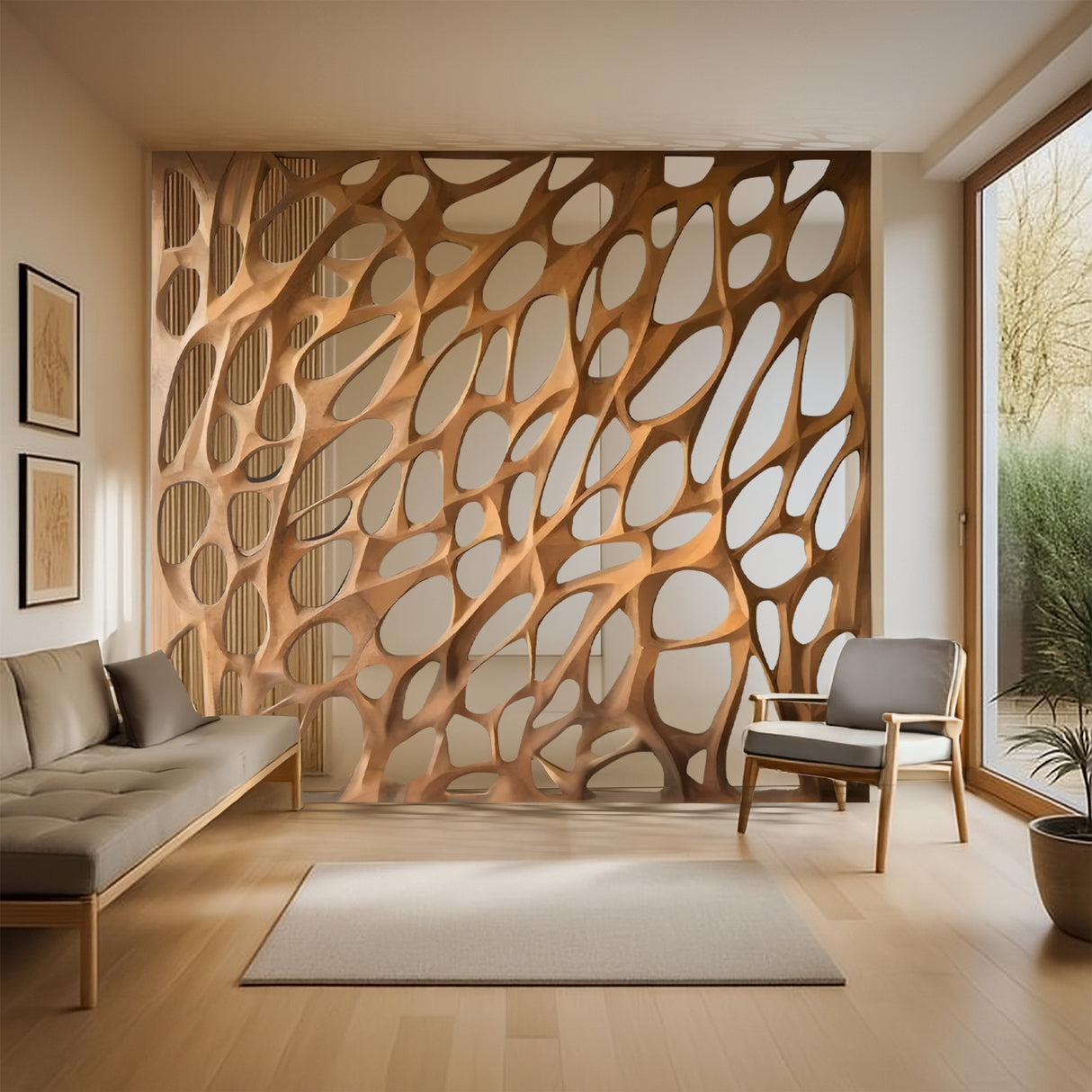 Modern Organic Room Divider For Open Space Decor